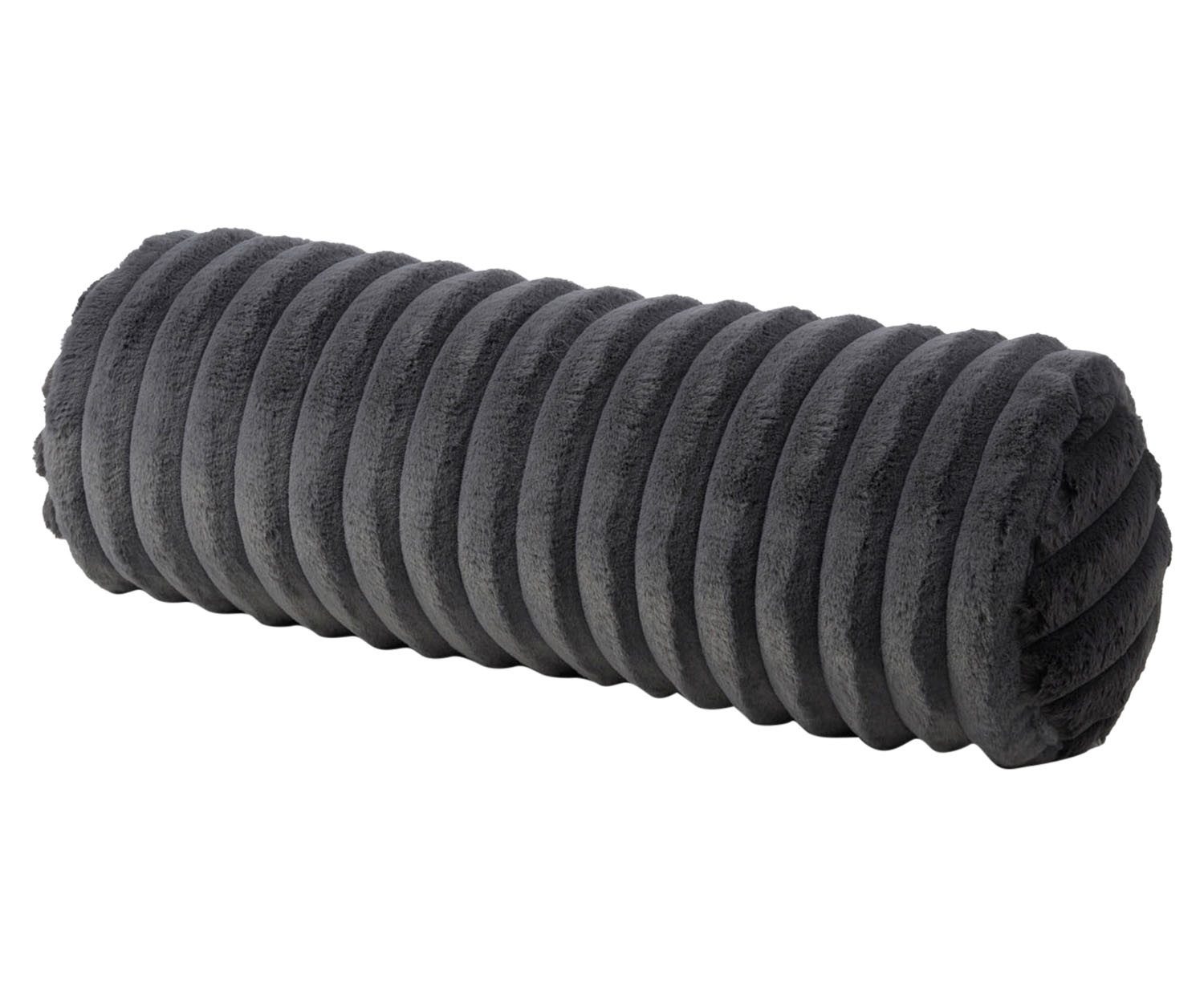 Gözze Dekokissen VITO, Anthrazit, Breitcordoptik, 20 x 60 cm, mit Füllung und Reißverschluss