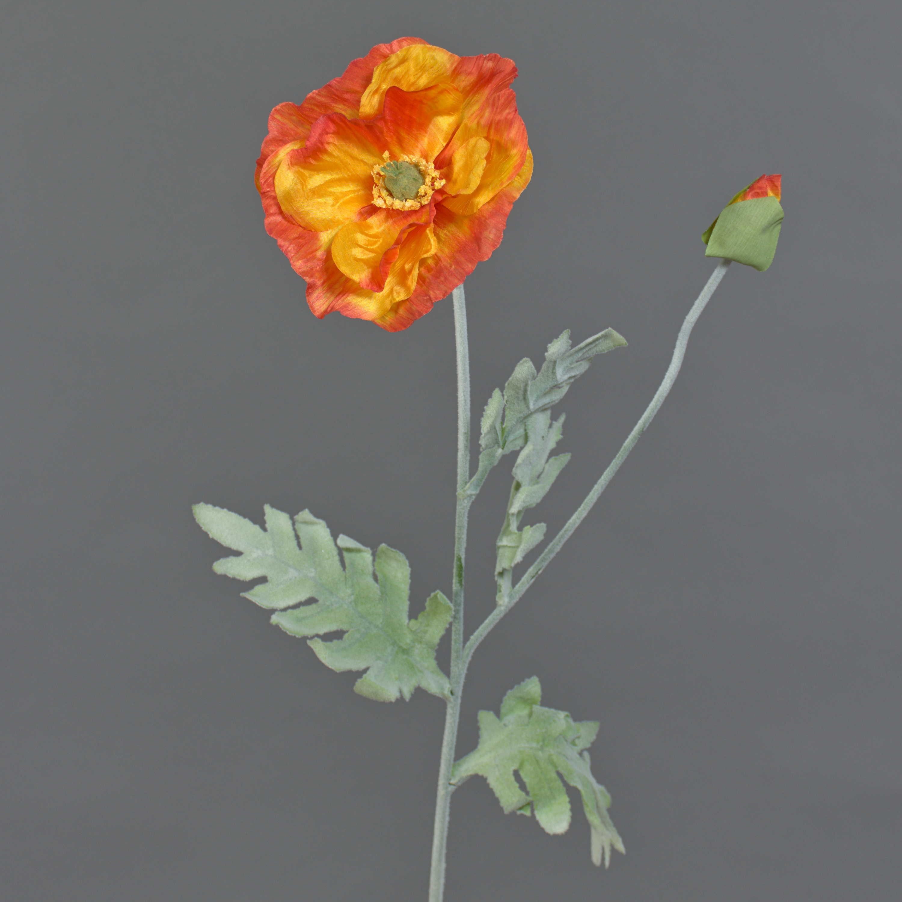 Kunstblume Künstliche Mohnblume, orange, 70cm Mohnblume, artplants, Höhe 70.0 cm