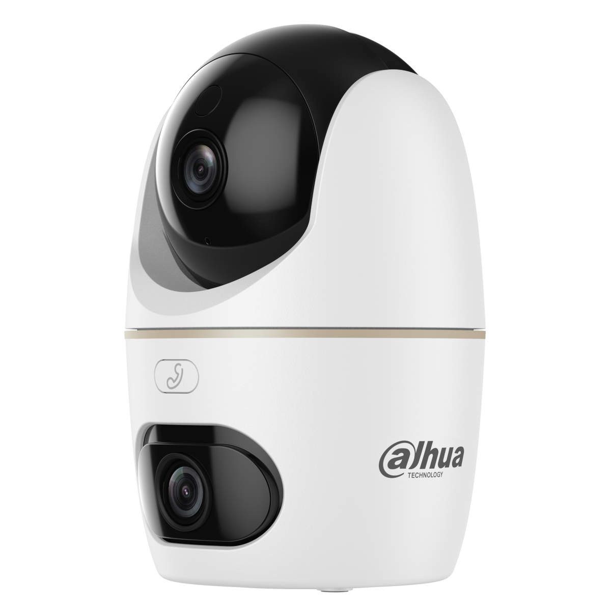 Dahua Überwachungskamera Hero Dual D1 intelligente 5+5 MP WLAN-Überwachungskamera (für Innenbereiche, mit zwei Objektiven, Nachtsicht, 2-Wege-Audio, Geräuscherkennung)