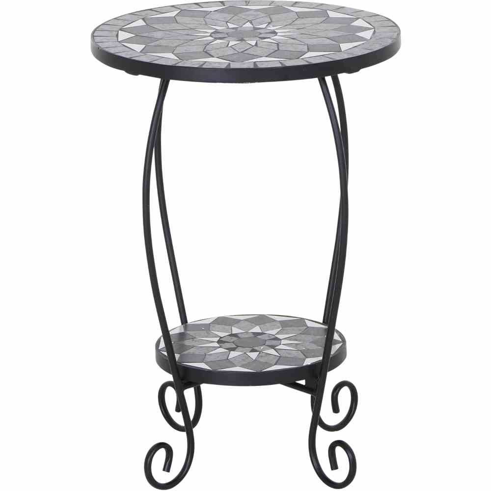 GAUTZSCH Blumentisch in matt schwarz, dunkelgrau - 41x59x41 (BxHxT)