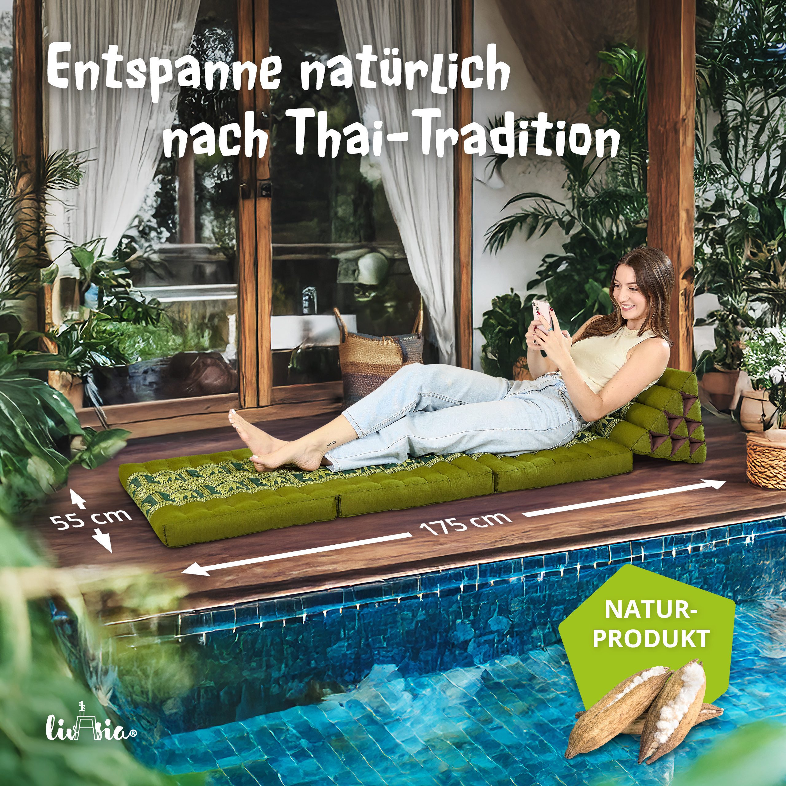 livasia Sitzsack Thaikissen 3 Auflagen (Deluxe) vegan günstig online kaufen