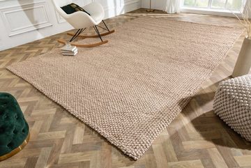Teppich WOOL XXL 350x240cm beige, riess-ambiente, rechteckig, Höhe: 20 mm, Wohnzimmer · Wolle · Mischgewebe · XXL · Scandinavian Design
