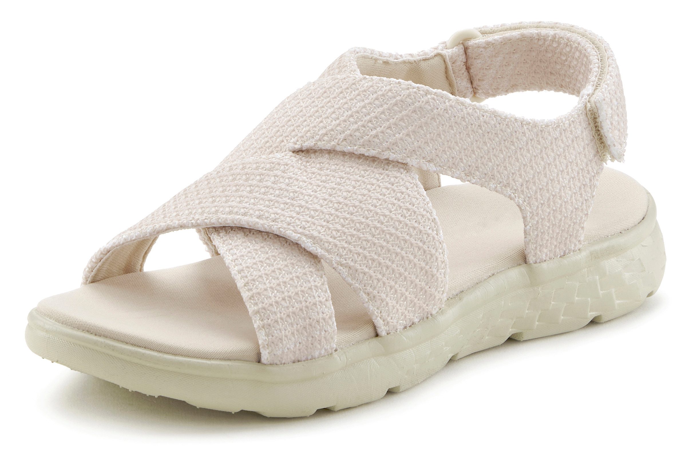 Vivance by Lascana Sandalette, Sommerschuh, offener Schuh Sandale mit Klettverschluss VEGAN – Bild 3 von 5