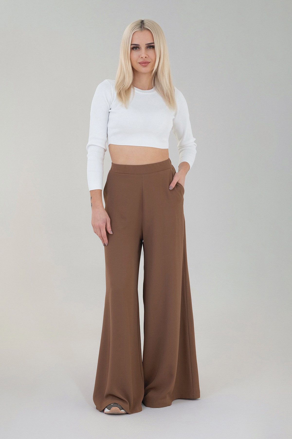 fashionshowcase Palazzohose Damen High Waist Sommerhose günstig online kaufen