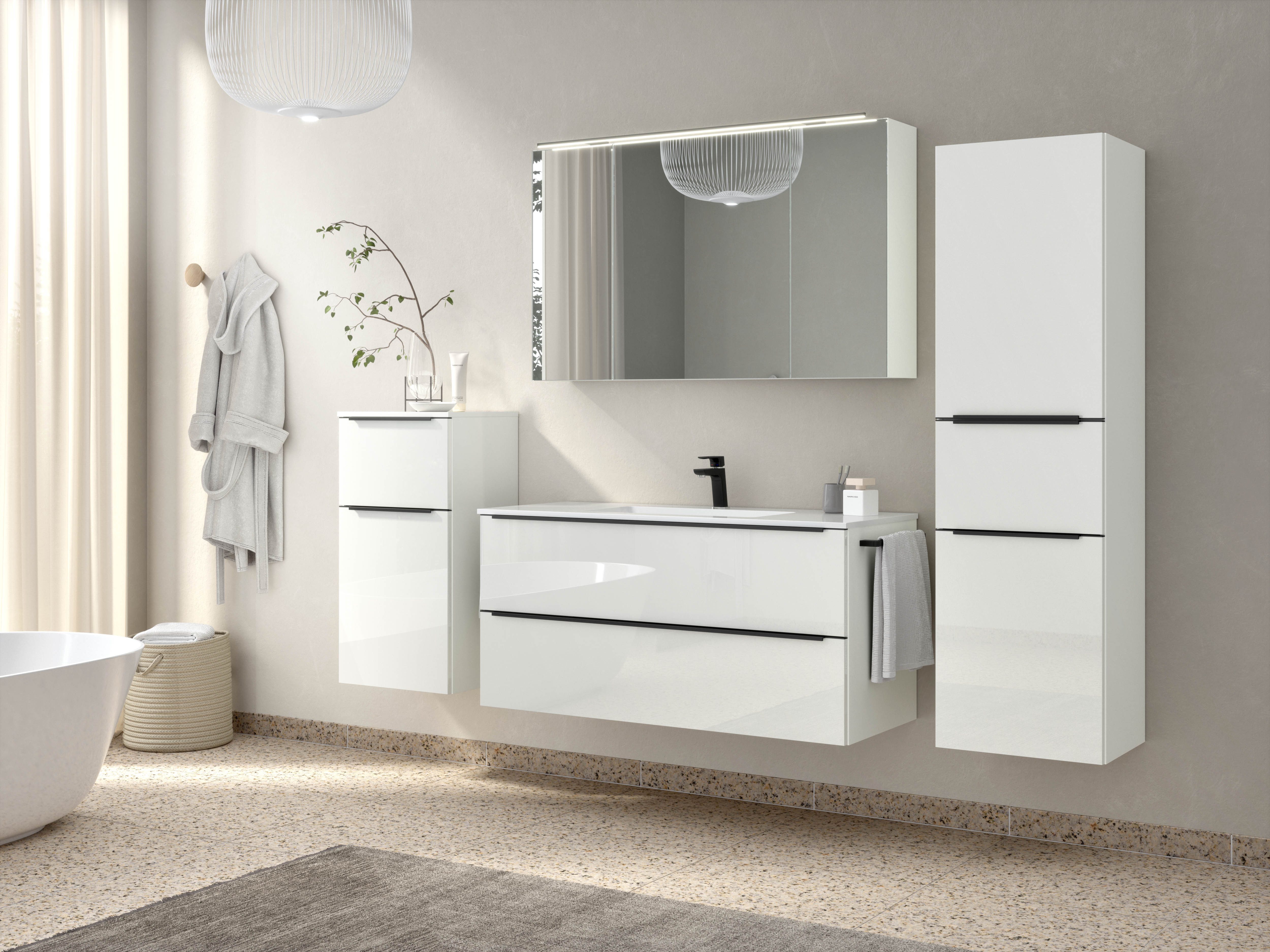 nobilia Waschtisch-Set "Levere" vormontiert, mit Soft-Close, 1 Stk. tlg. günstig online kaufen