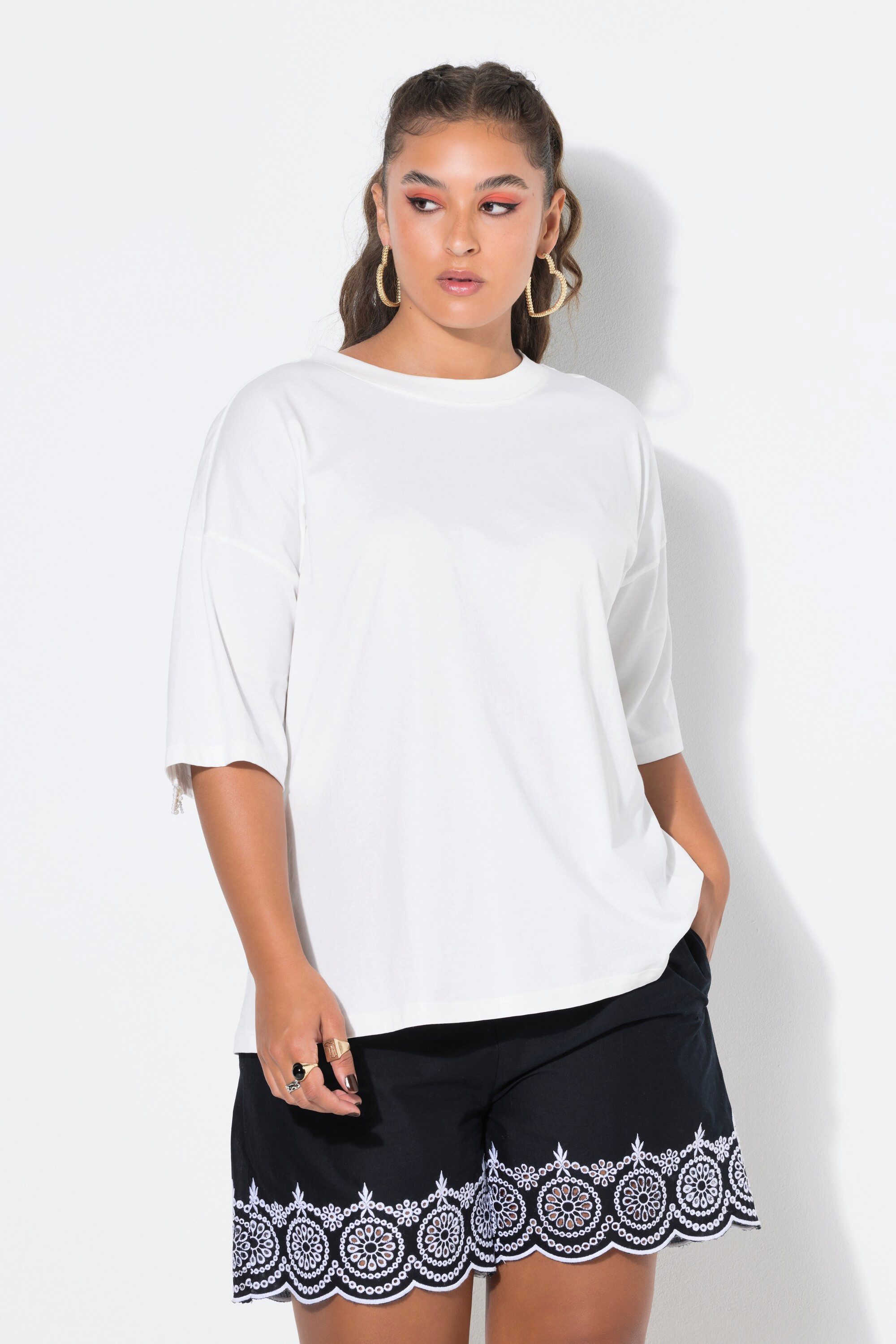 T-Shirt T-Shirt Oversize Shape Perlenfransen
