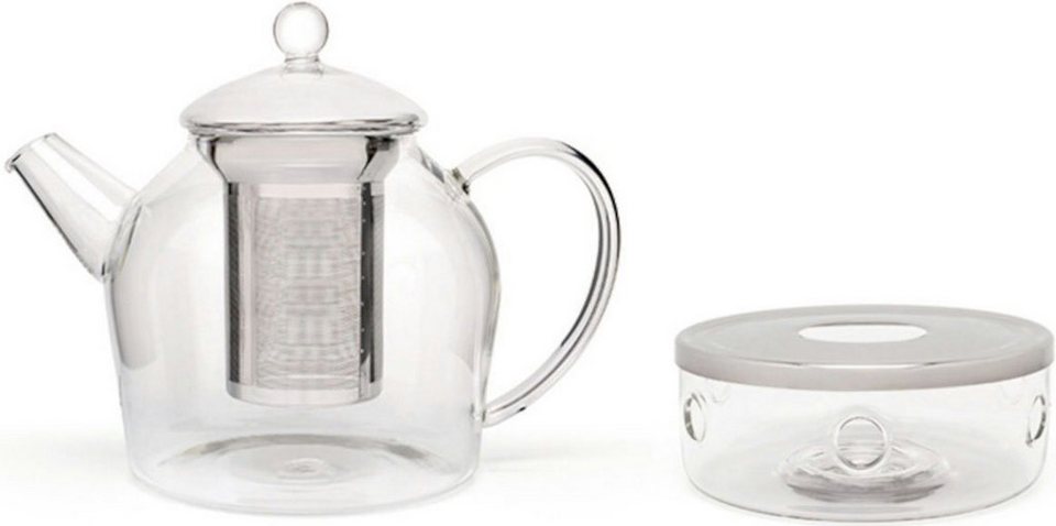 Bredemeijer Teekanne Santhee, 1,2 l, mit Edelstahlfilter, Die Teekanne  besteht aus hitzebeständigem Borosilikatglas