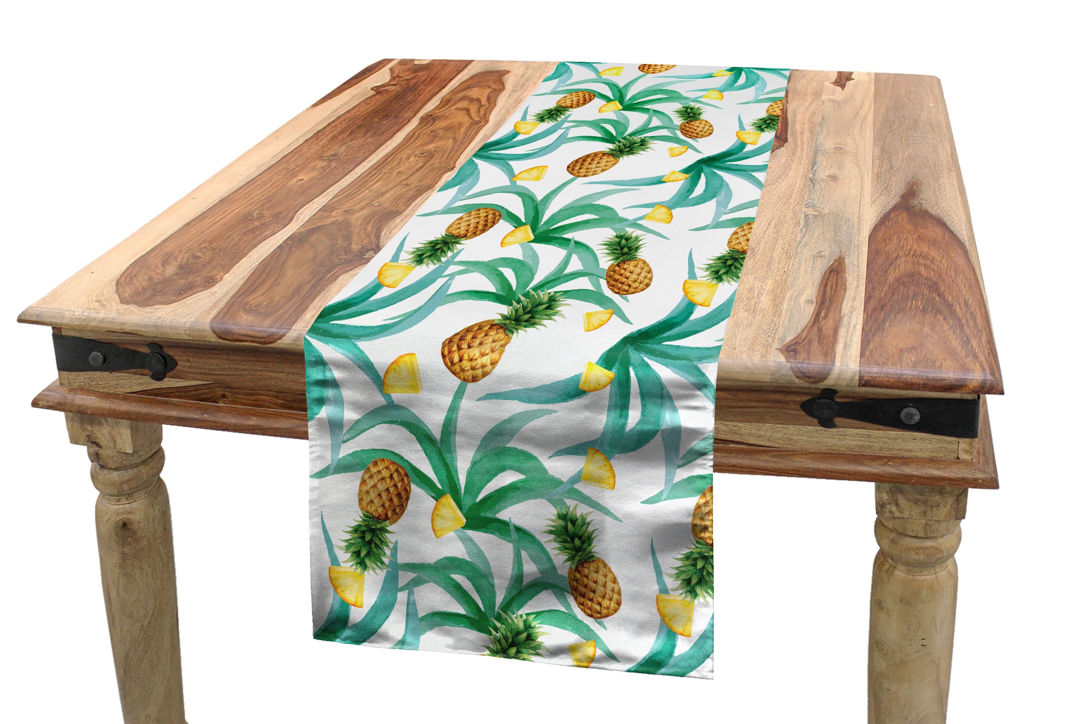 Abakuhaus Tischläufer Früchte Hawaii Inspired Esszimmer Botanik Dekorativer Tischläufer, Rechteckiger Küche