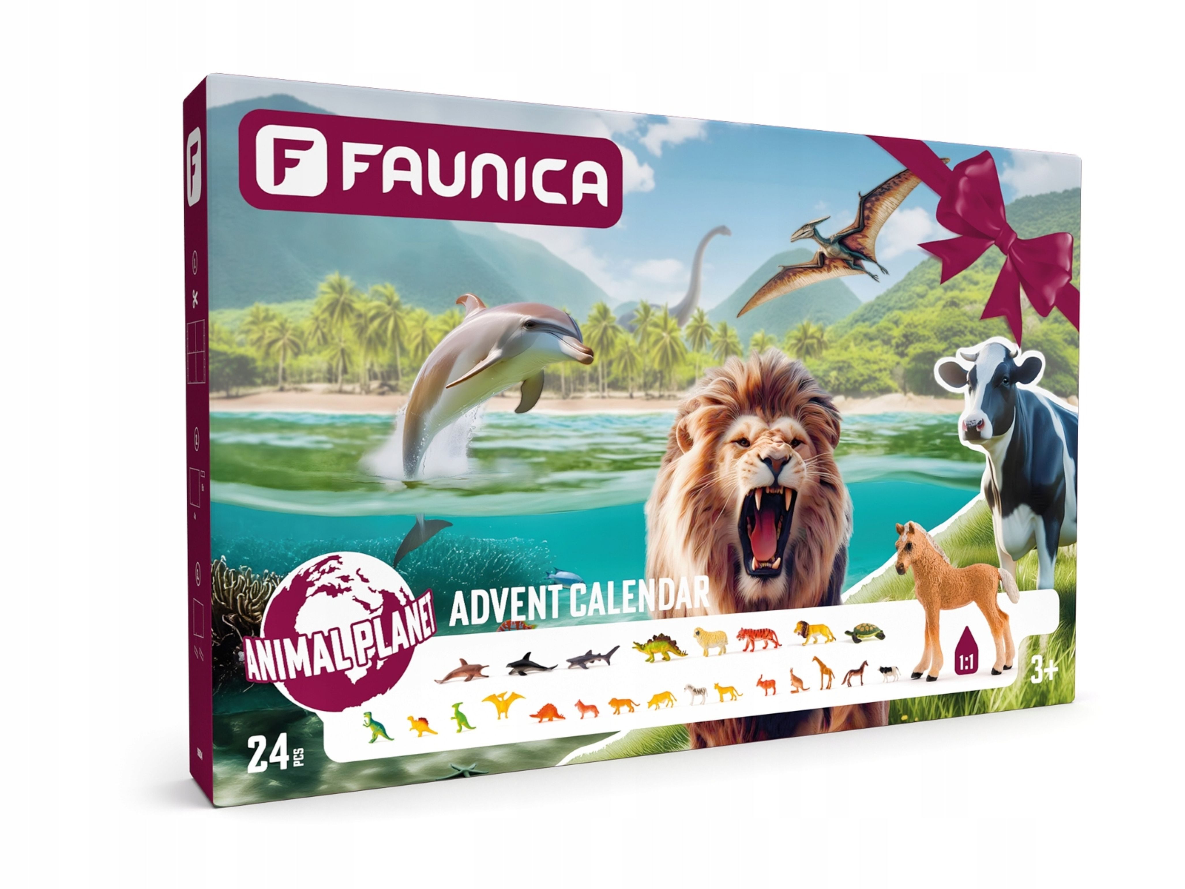 Faunica Adventskalender Adventskalender Tierwelt 24 Tierfiguren Tiere für Kinder ab 3 Jahren (1-tlg)