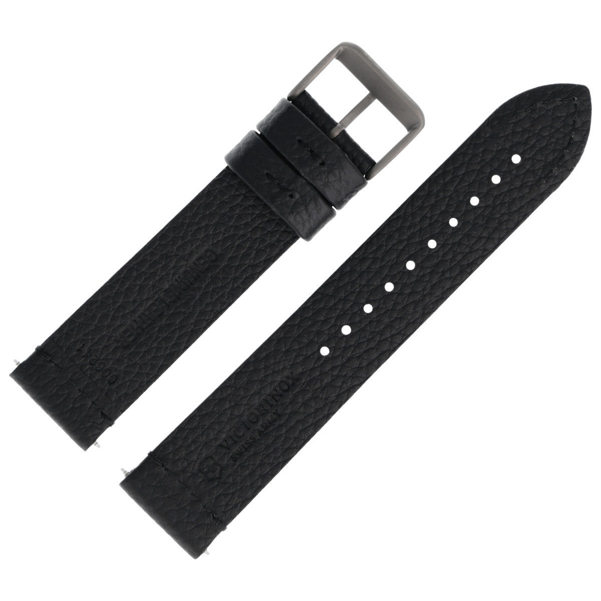 Victorinox Uhrenarmband 21mm Leder Schwarz 006241
