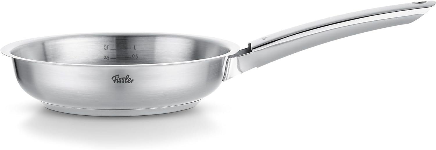 Fissler Bratpfanne Fissler Pure Collection Pfanne 20cm, Edelstahl 18/10 (1-tlg), Superthermic Boden, backofengeeignet (bis 230°C), Made in Germany