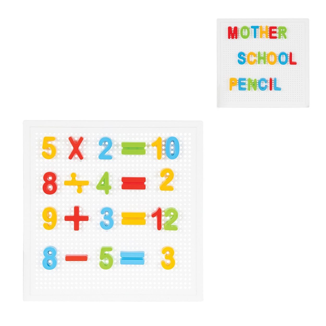 Pilsan Lernspielzeug Buchstaben und Zahlen Lernset 03297 (222-St), 222-teilig, Zeichen, Tafel, Kunststoff, Rechnen