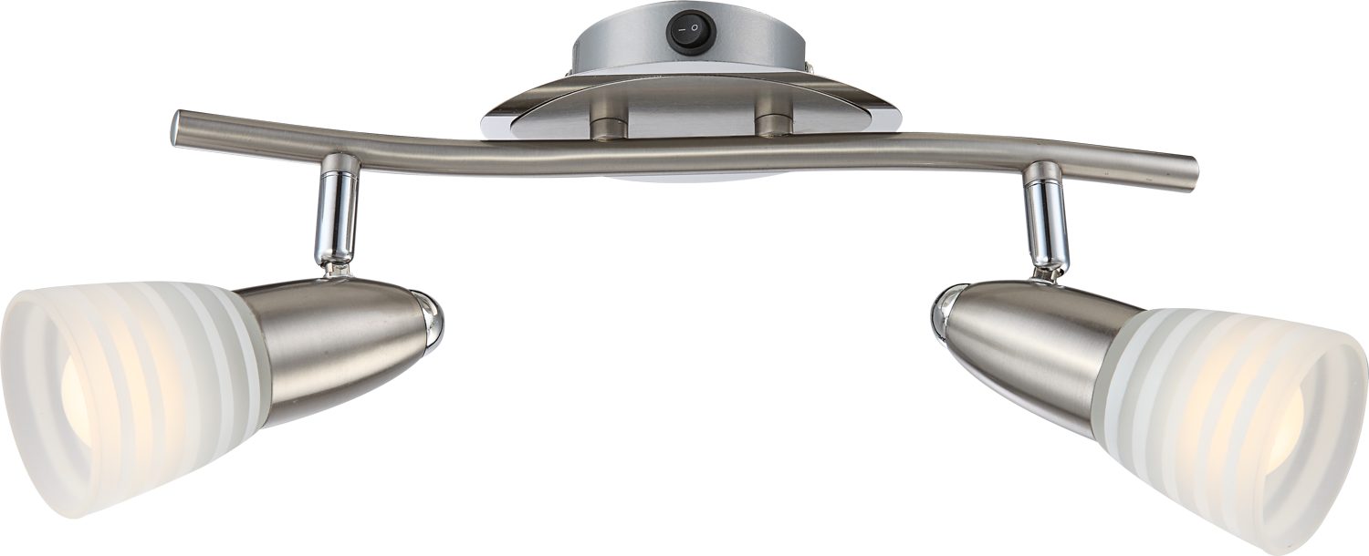 GLOBO LIGHTING Deckenstrahler CALEB, Leuchtmittel wechselbar, Warmweiß, LED-Strahler/Glas opal/3000K/Wohnzimmer/Flur