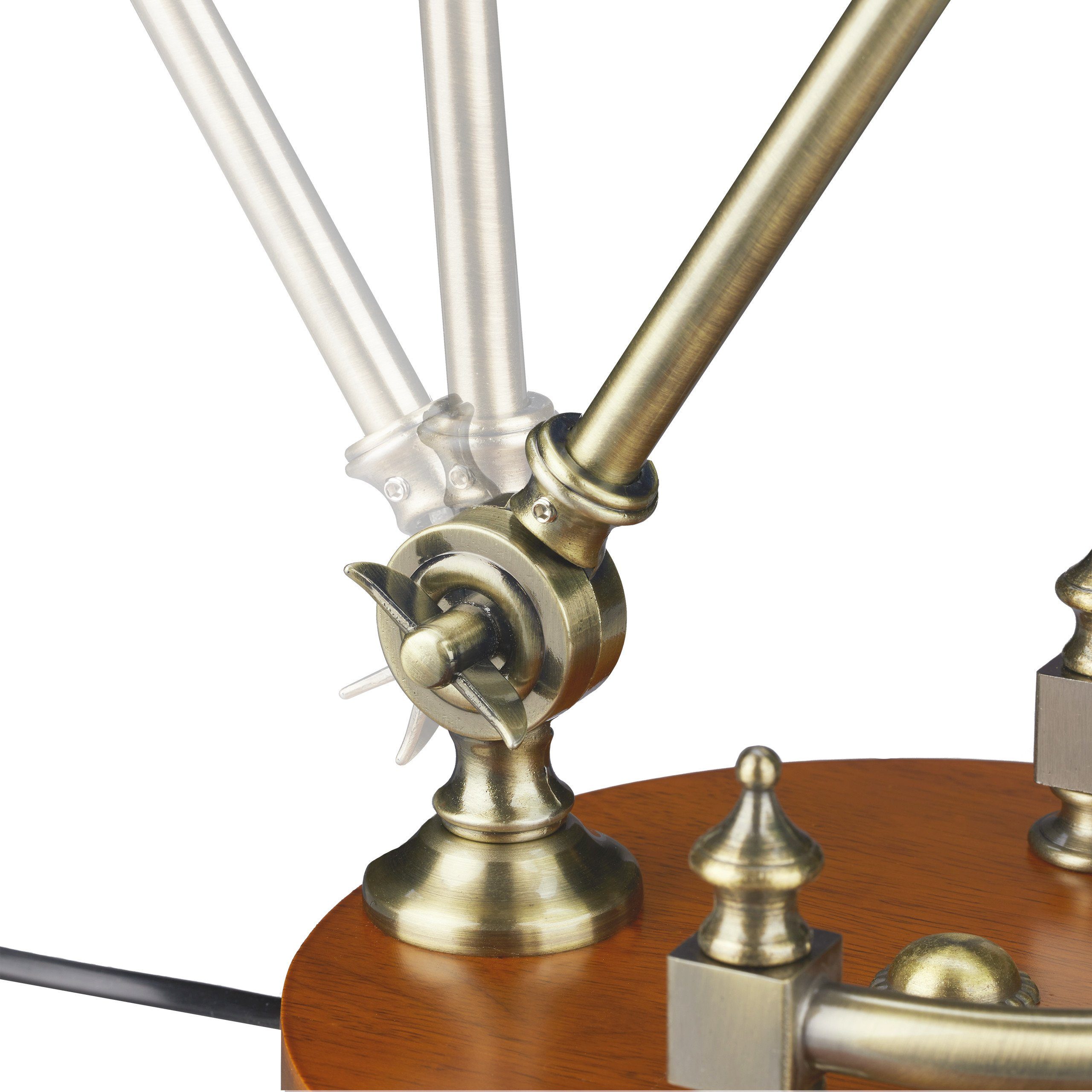 relaxdays Tischleuchte Bankerlampe mit Zugschalter