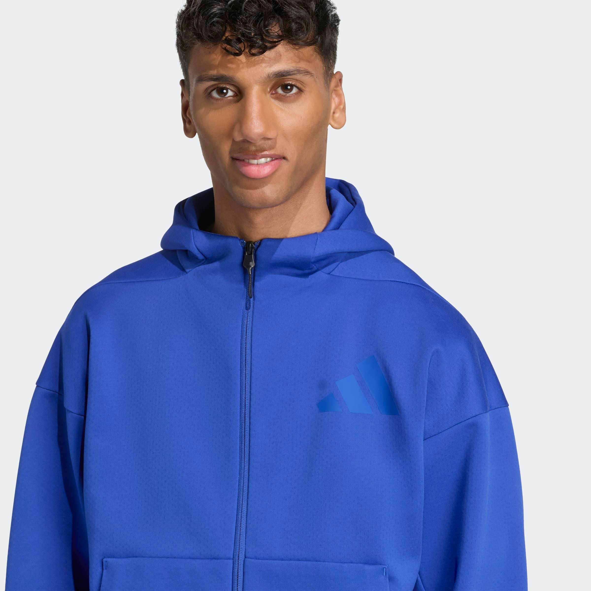 adidas Sportswear Kapuzensweatshirt M Z.N.E. FZ für sportliche Aktivitäten, aus Polyester und Baumwolle