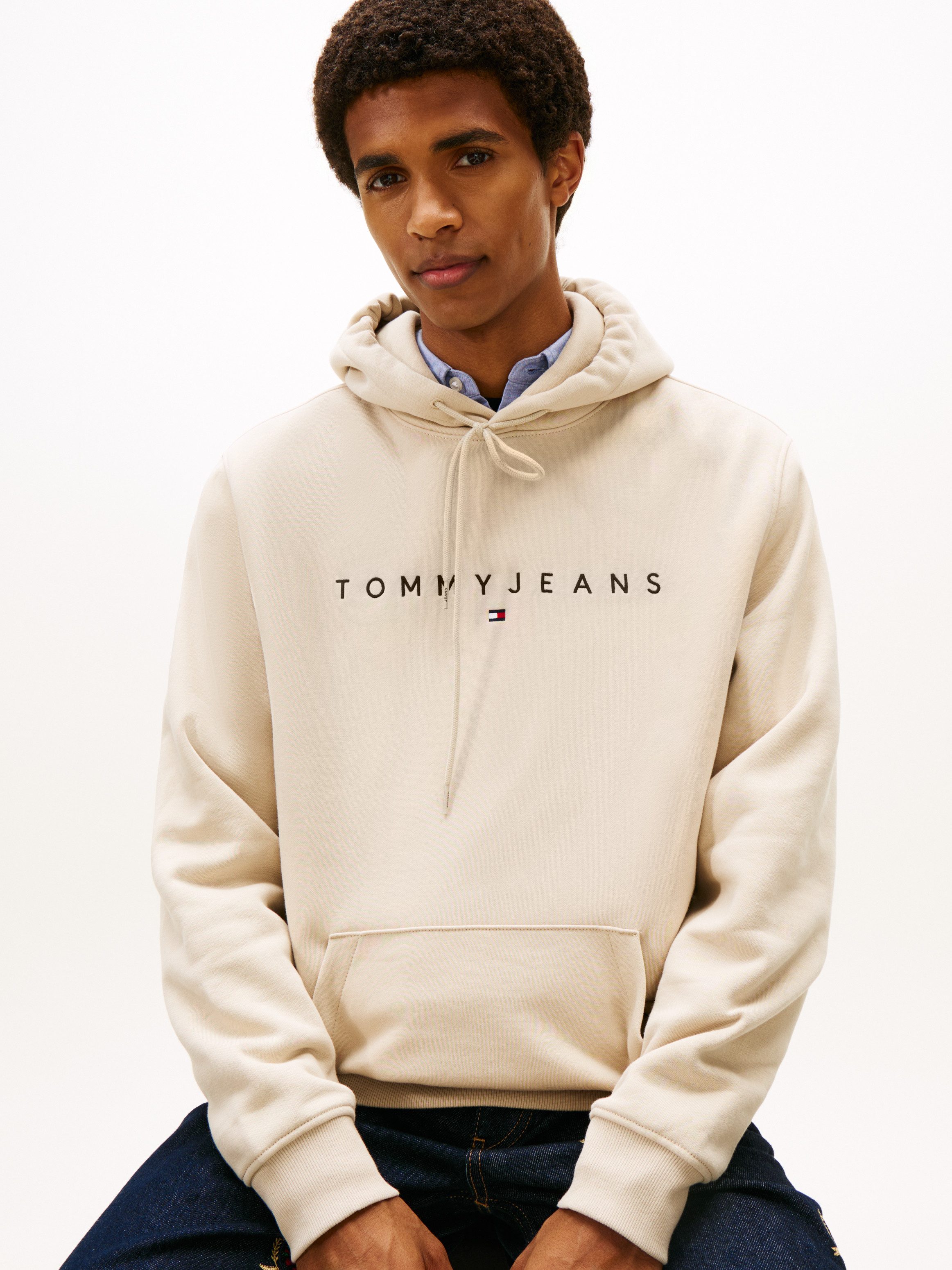Tommy Jeans Hoodie TJM REG LINEAR LOGO HOODIE EXT mit Logo-Stickerei günstig online kaufen