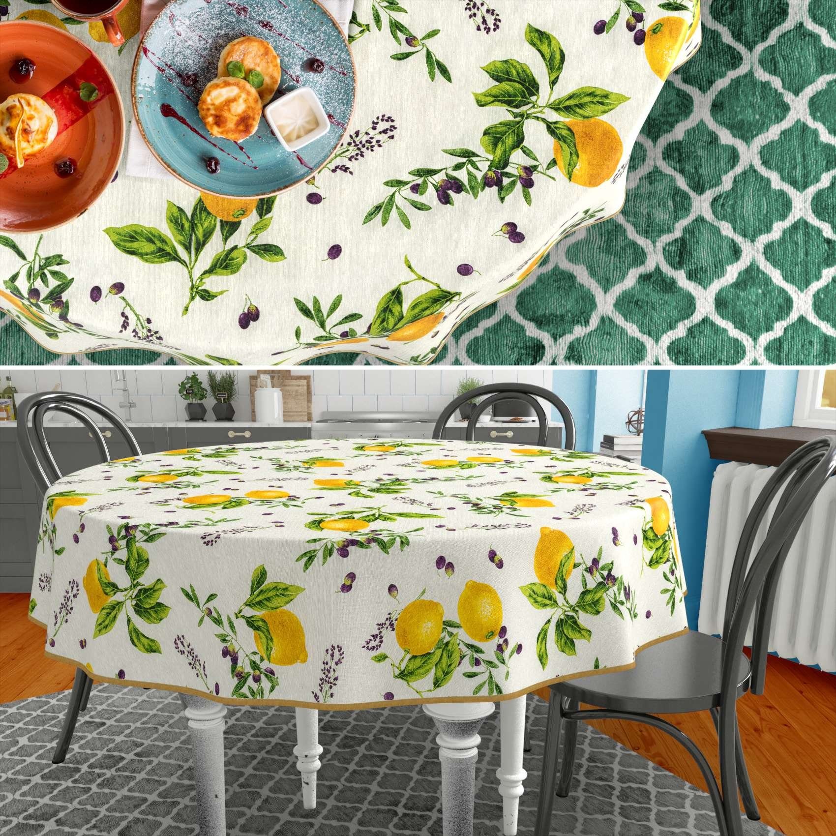 ANRO Tischdecke mit Tee und Kaffee aus Textil Tischtuch mit Beschichtung Ti günstig online kaufen