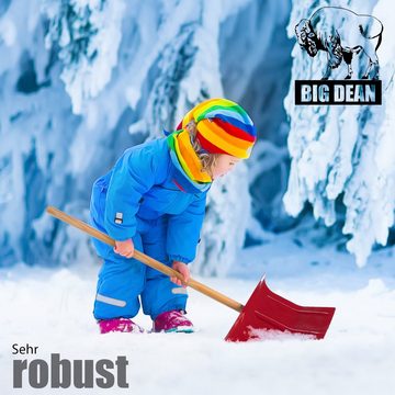 BigDean Kinder-Schaufel Schneeschaufel für Kinder in Rot