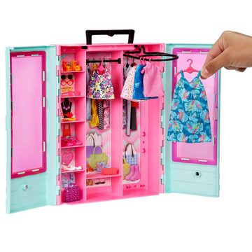 Barbie Puppenhausmöbel Barbie Kleiderschrank mit Kleidung Mattel HKR92 Möbel Spiel-Set