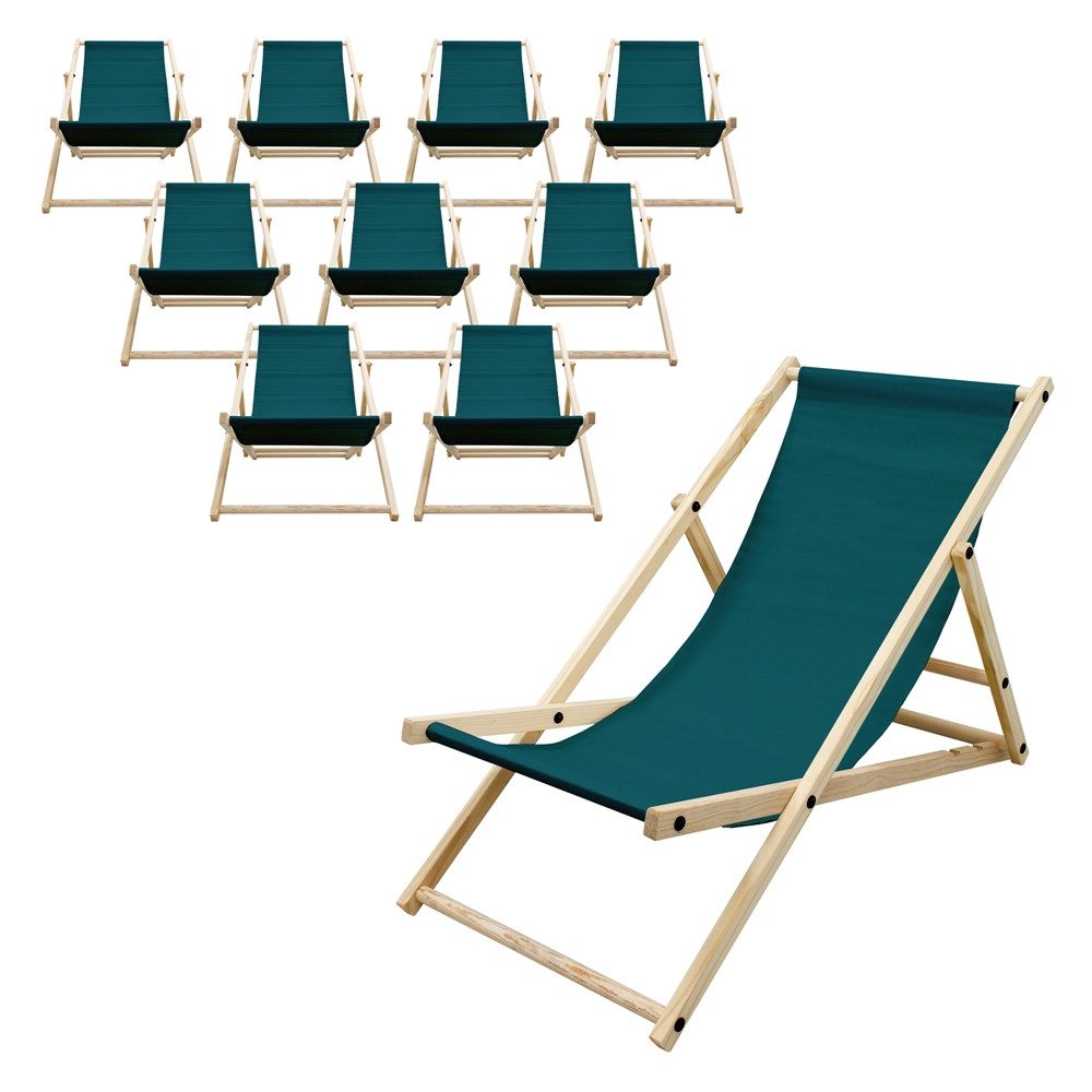 ECD Germany Gartenliege Holz Beachstuhl klappbarer günstig online kaufen