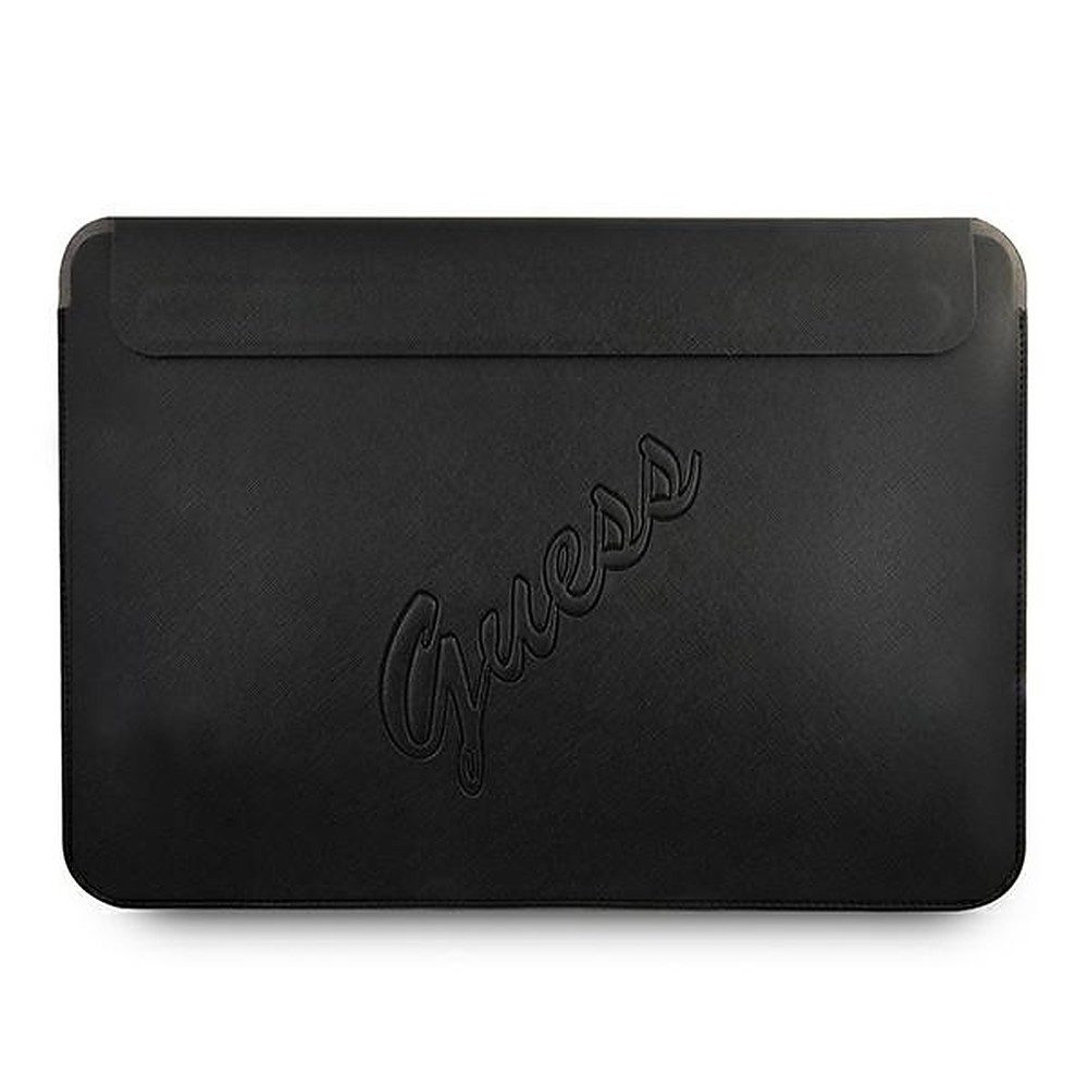 Guess Laptoptasche Notebookhülle Schutztasche Laptophülle (Spar-Set, 1-tlg., 34 x 2 x 25 cm stilvoll), Magnetverschluss, Saffiano-Prägung, Logo, 13 Zoll