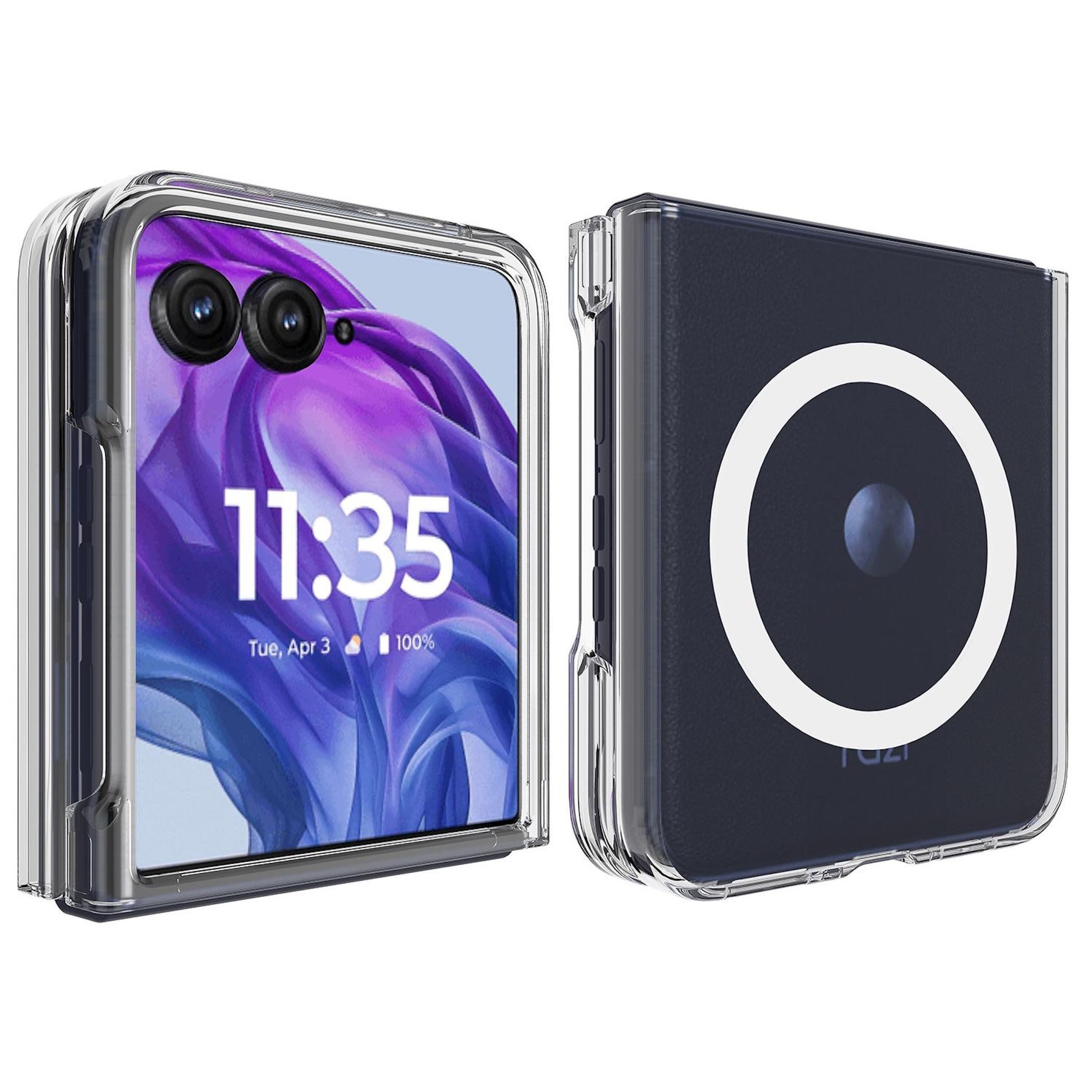 Wigento Handyhülle Für Motorola Razr 60 Ultra / Razr Ultra 2025 MagSafe Hülle Transparent, MagSafe kompatibel