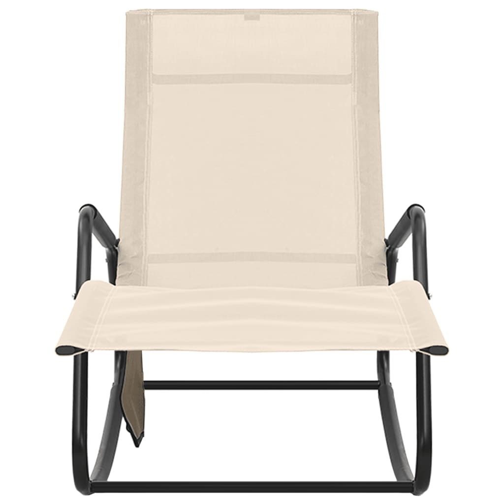vidaXL Gartenliege Sonnenliege Stahl und Textilene günstig online kaufen
