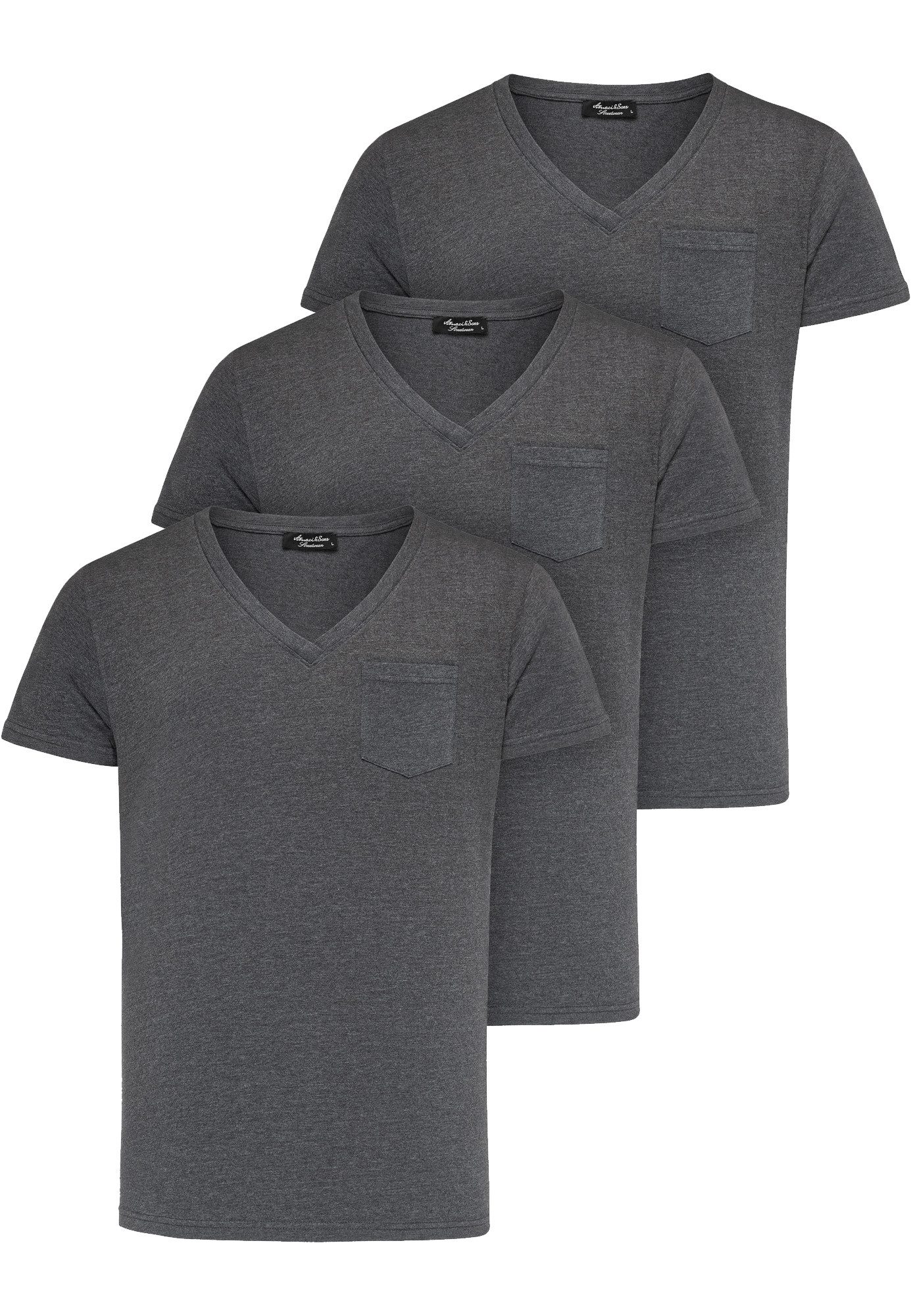 Amaci&Sons T-Shirt 3. PATERSON Herren T-Shirts 3er-Pack (3er-Pack) Herren B günstig online kaufen