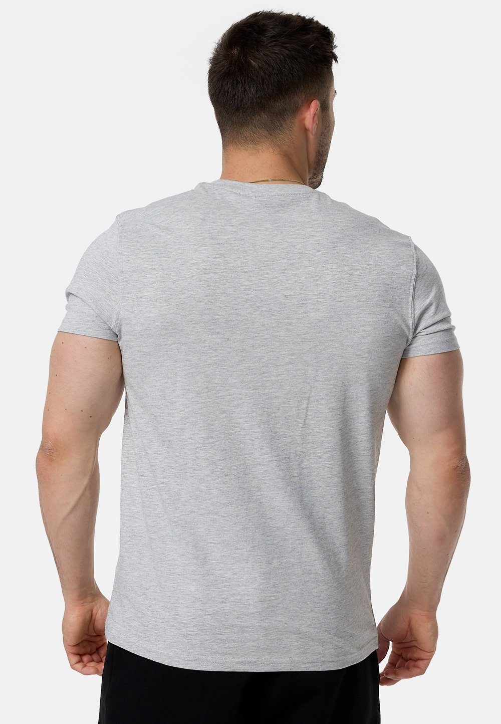 Marl BASIC ACTIVE TAPOUT T-Shirt Grey/Black TEE