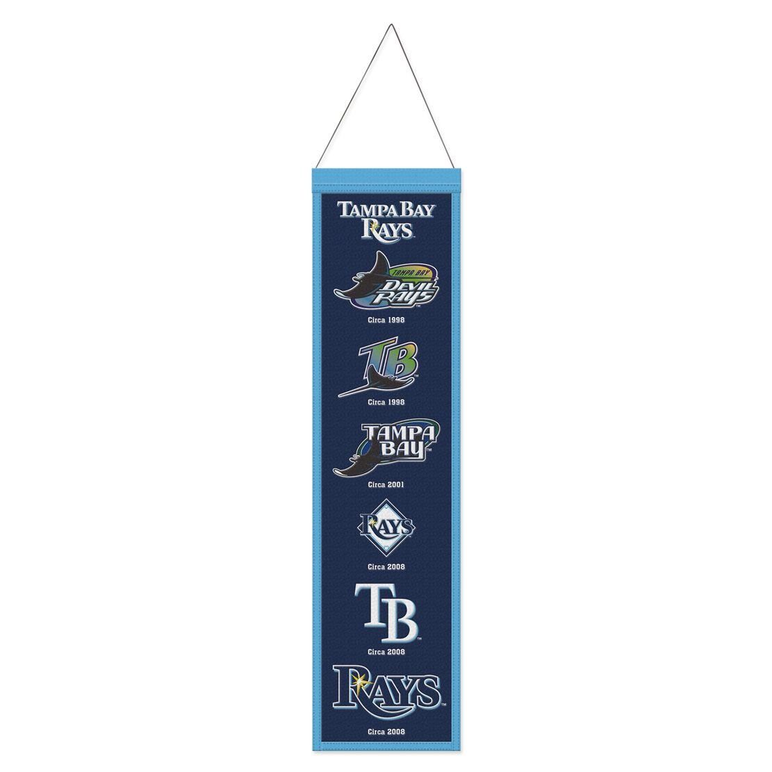 EVOLUTION Wanddekoobjekt WinCraft Tampa Banner MLB Rays Wool 80x20cm Bay