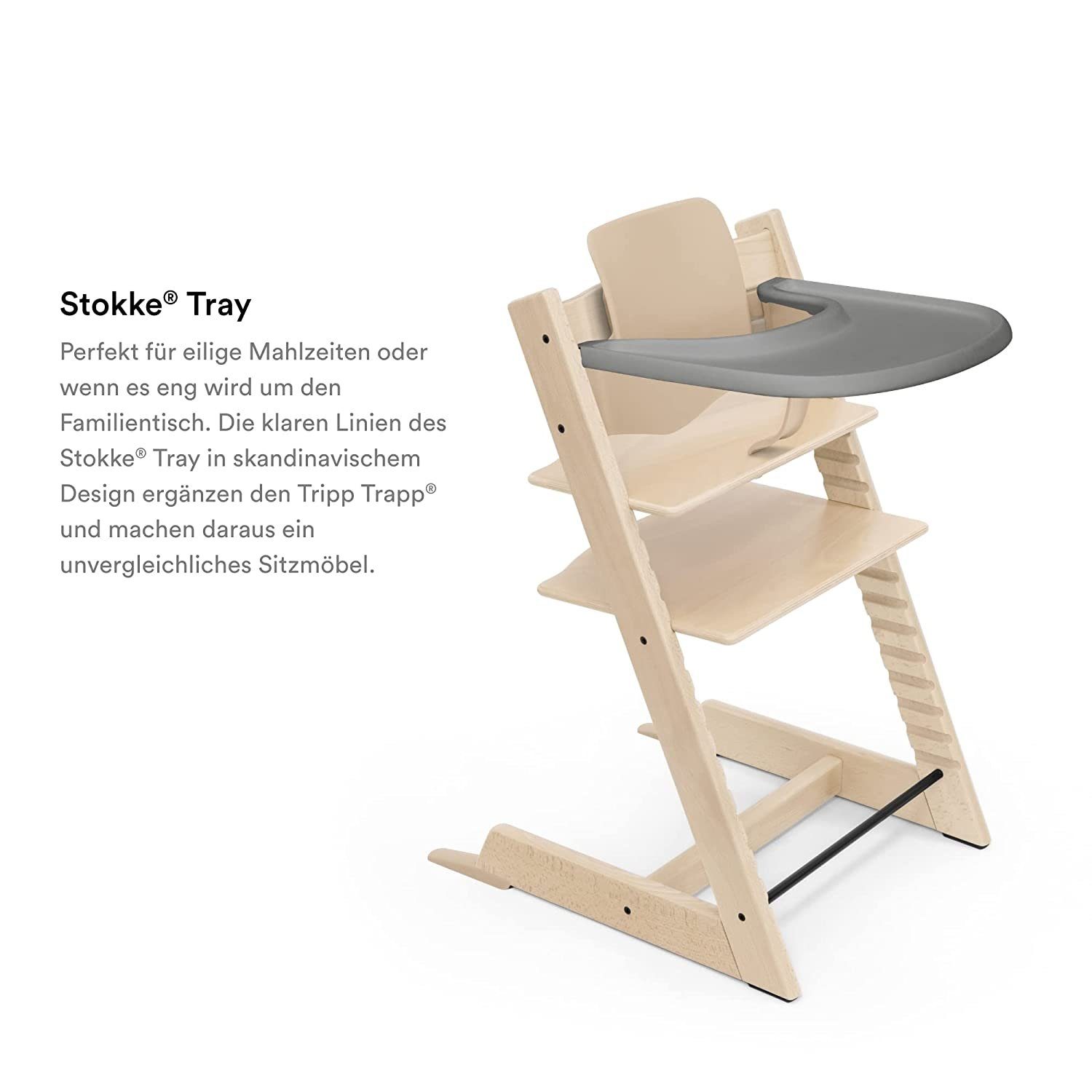 Stokke Hochstuhltablett Tray – Exklusiv für Tripp Trapp Stuhl + Tripp Trapp  Baby Set, Bequem zu benutzen und zu reinigen – Für Kinder von 6–36 Monaten