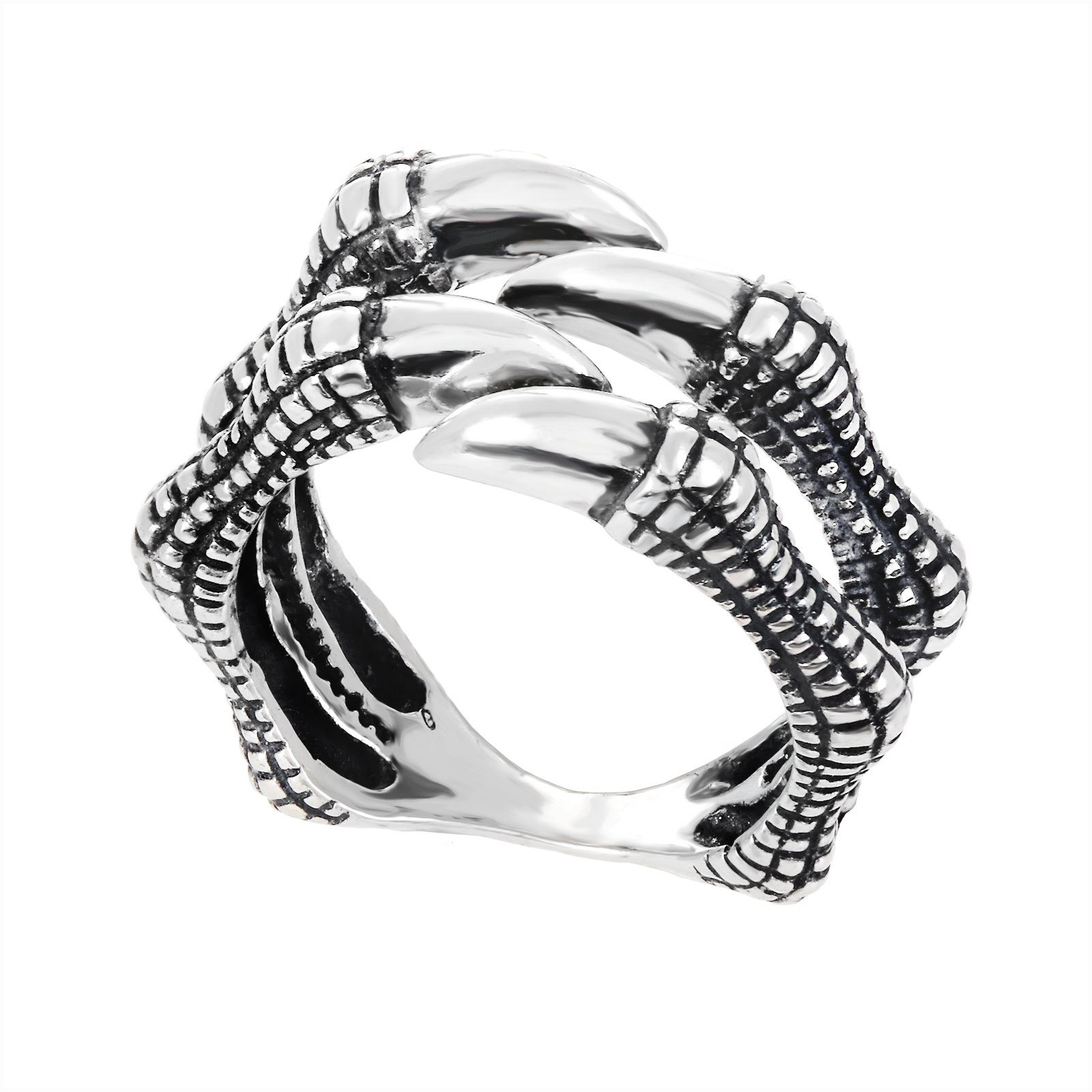 NKlaus Silberring 925 Sterling Silber Herrenring Ringgröße 67 21,5mm, Fingerring mit Motiv | Silberringe