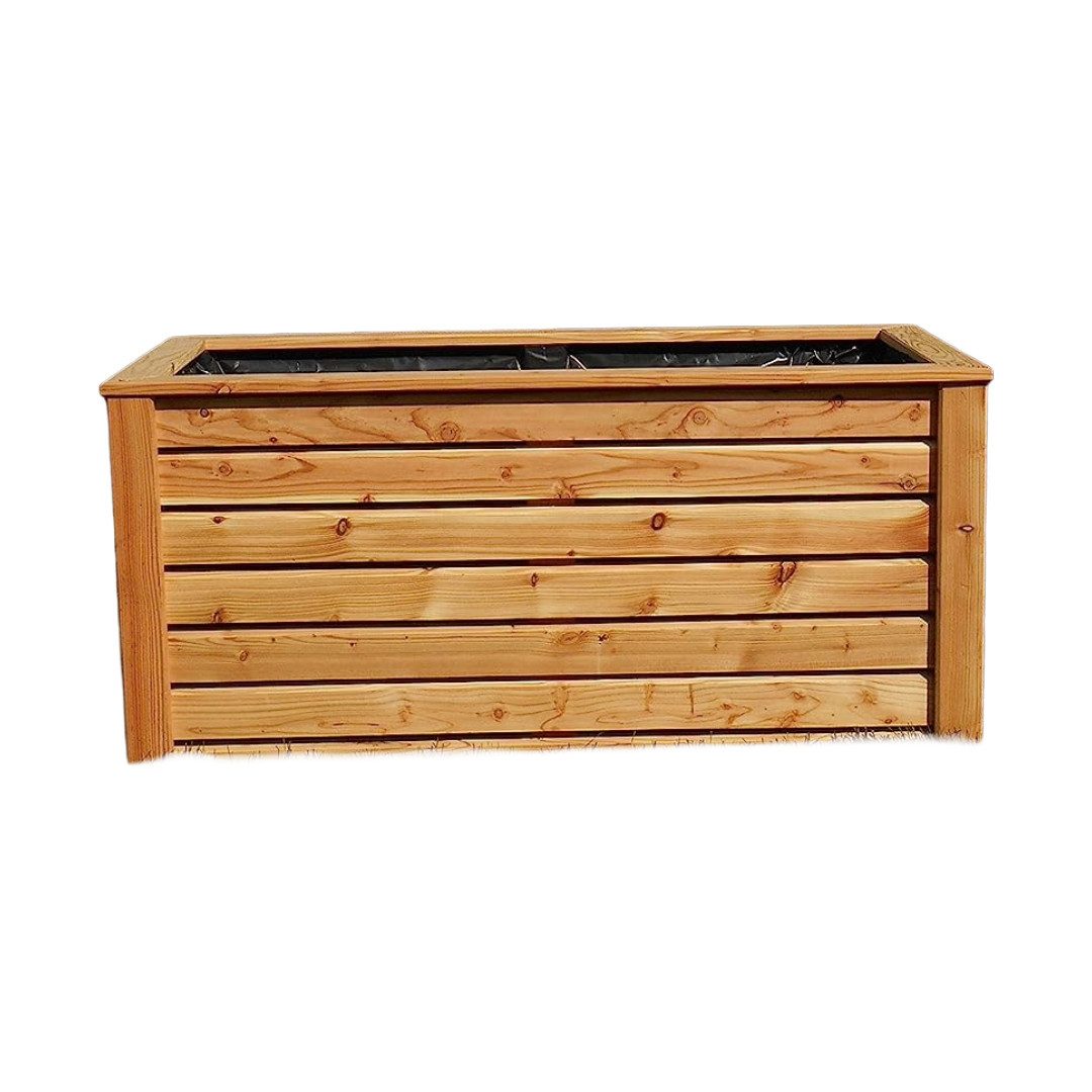 Gartenwelt Riegelsberger Hochbeet aus modernen Rhombusleisten Lärche natur Massivholz Pflanzbeet