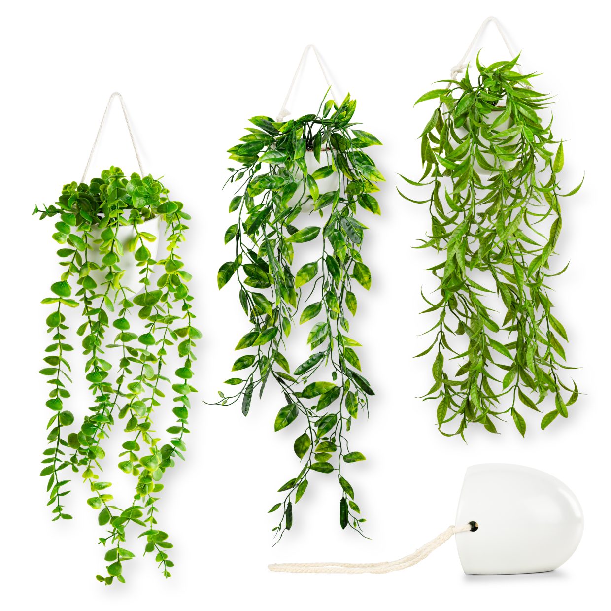 Kunstpflanze Künstliche hängepflanzen im Keramiktopf, Kunstpflanze hängend günstig online kaufen