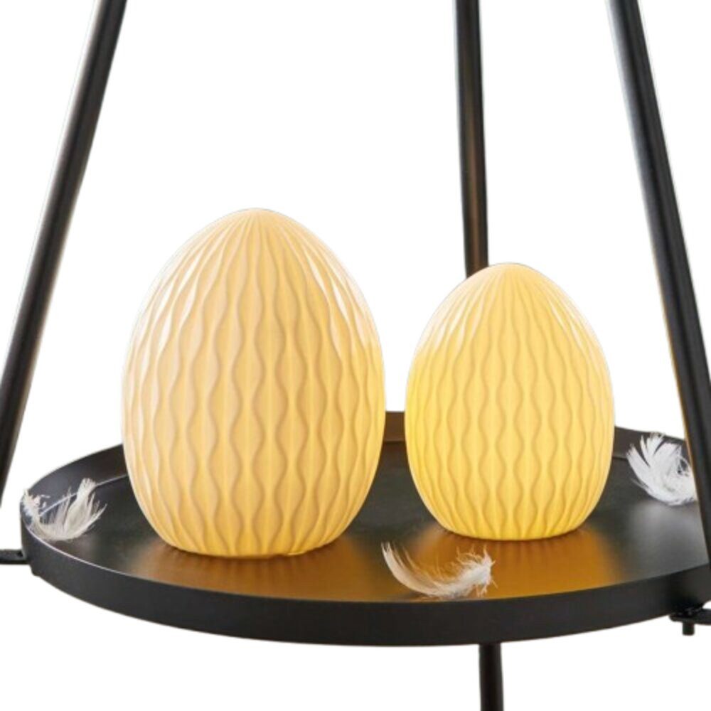 Home-trends24.de Osterfigur LED Ei Osterei Ostereier Weiß Figur Ostern Deko Modern 2er Set (2 St), Ostern