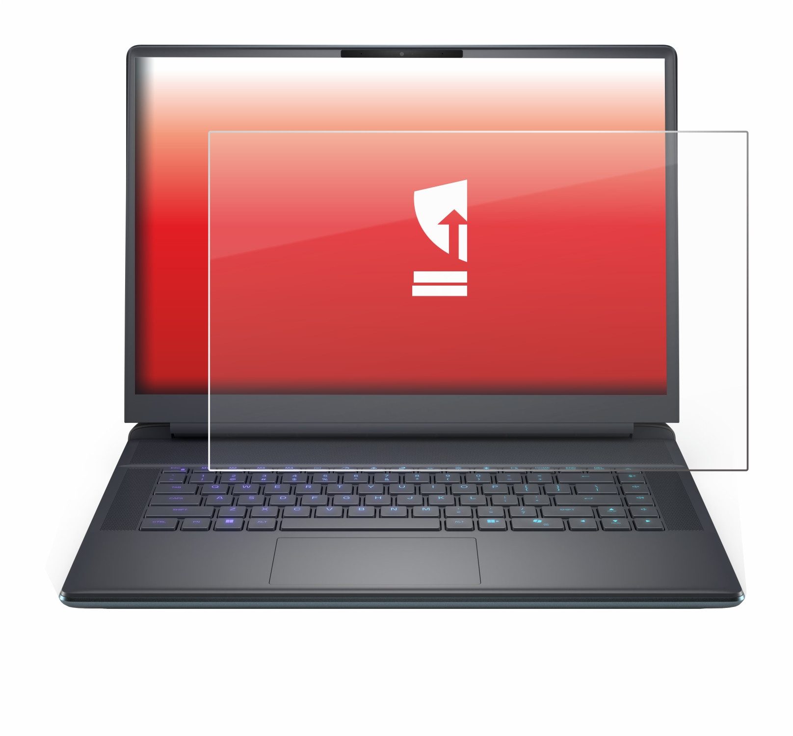 upscreen Displayschutzglas Folie für Dell Alienware 16 Area-51, Schutzfolie Glas Panzer Display Schutz klar