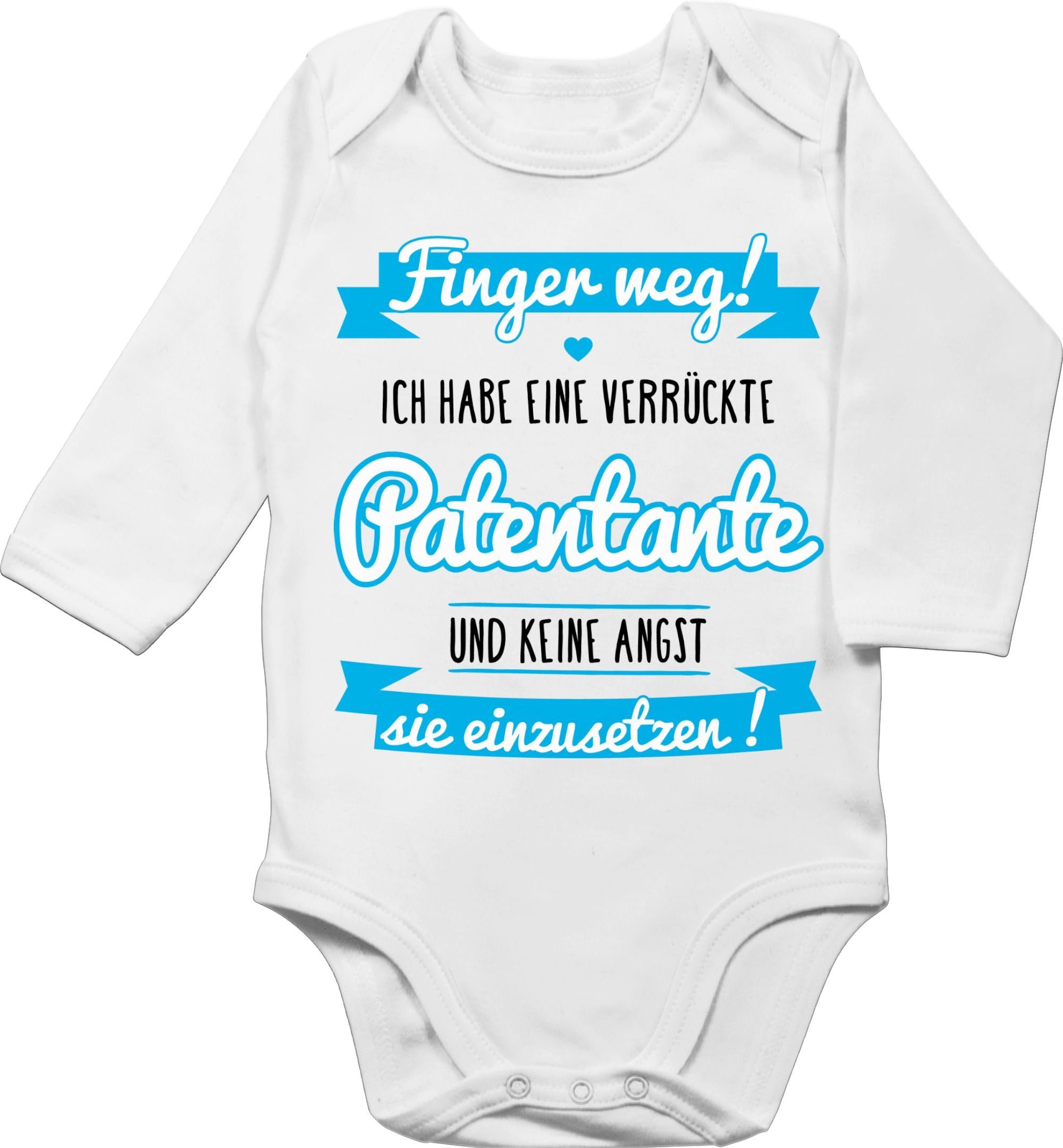 Shirtracer Shirtbody »Ich habe eine verrückte Patentante blau/schwarz