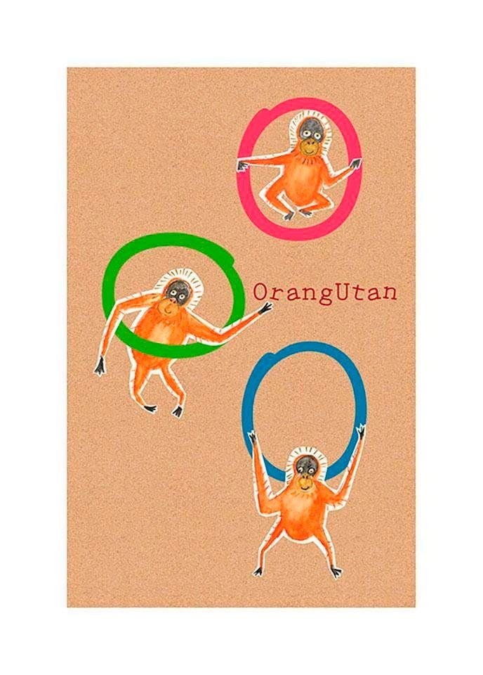 Komar Bild ABC Animal O, Buchstaben (1 St), Wandbild zur Dekoration - ohne Rahmen