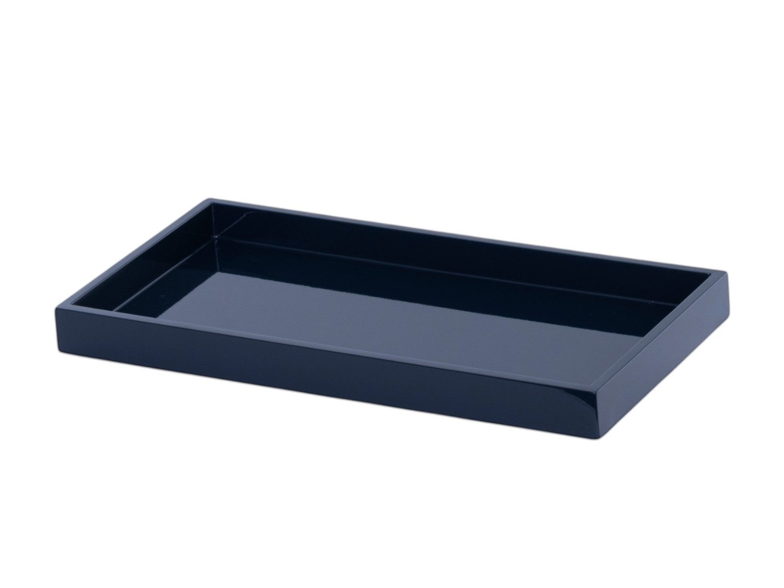 albert l. (punkt) Tablett Lacquer-Tablett stahlblau 30x15cm, MDF