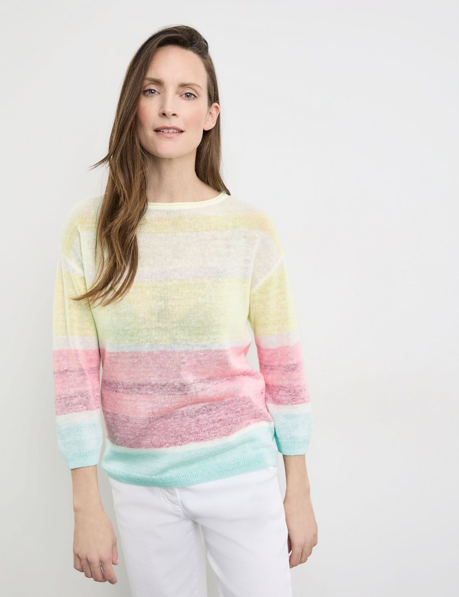 GERRY WEBER Rundhalspullover 270534-44730 Colourblocking