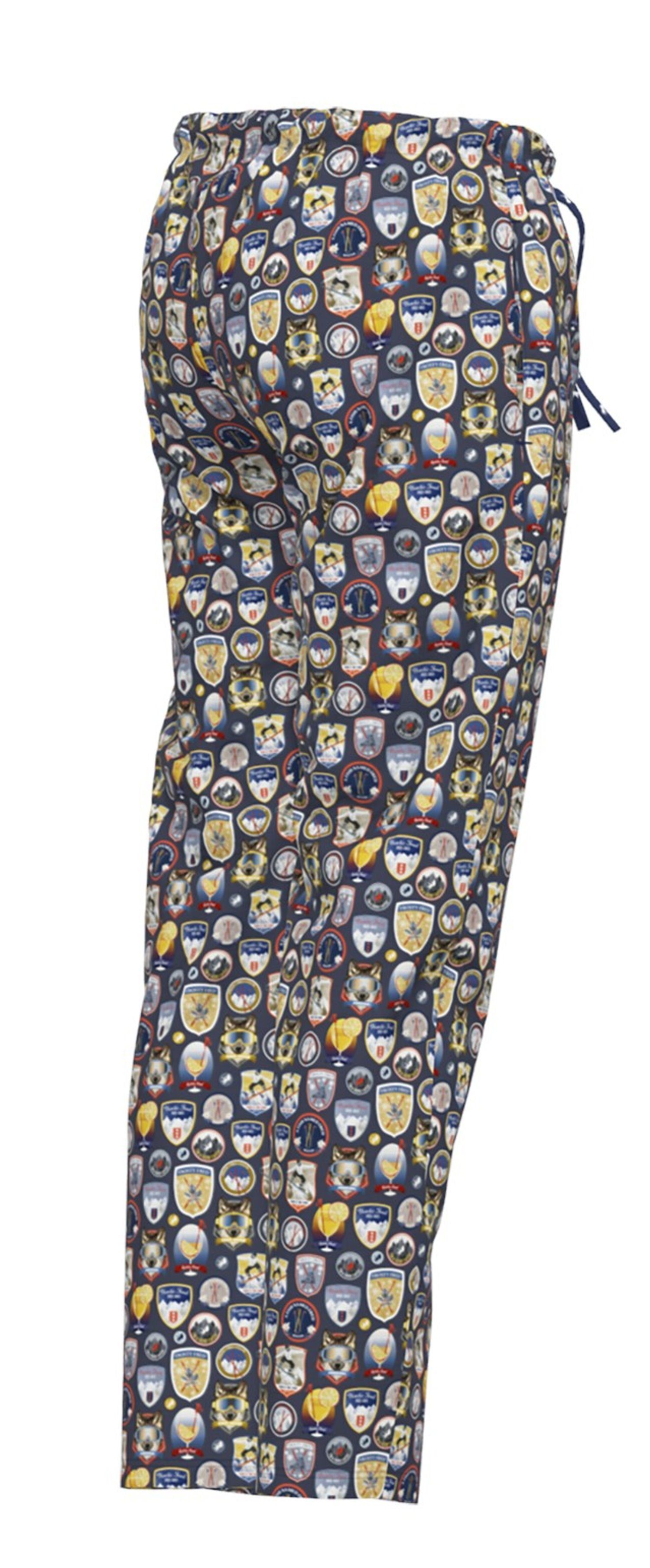 A Fish named Fred Pyjamahose Herren Pyjamahose (1-tlg) Modisches Design Bau günstig online kaufen