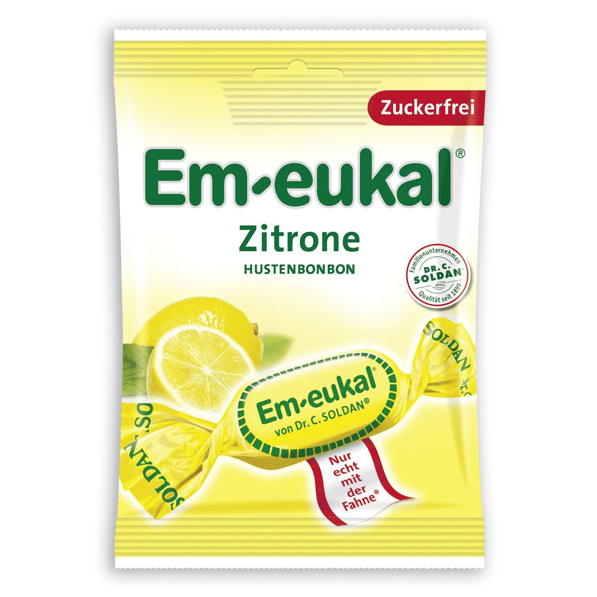 Em-eukal Süßigkeit, Em eukal Zitronen Hustenbonbons zuckerfrei einzeln verpackt 75g