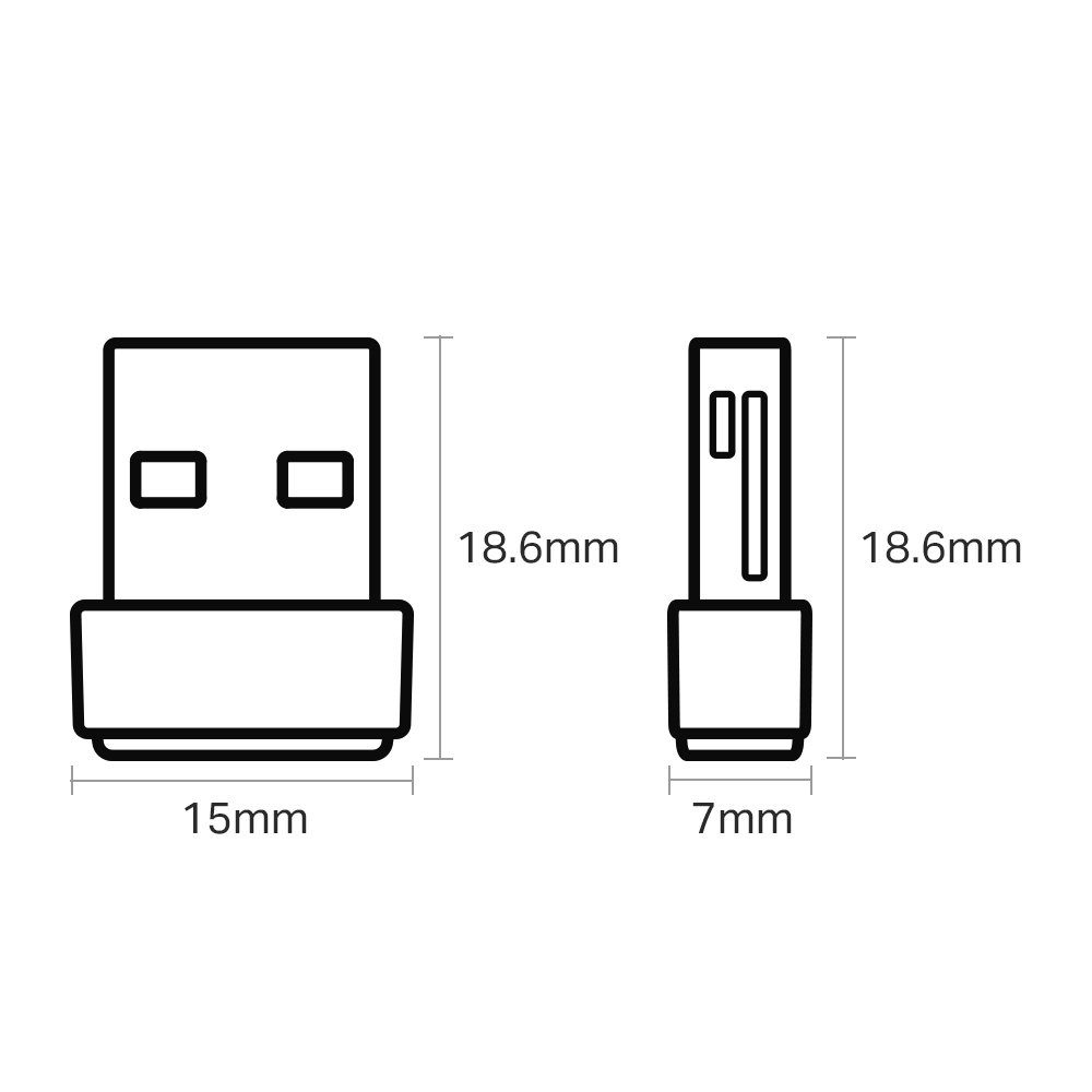 USB T600U Reichweitenverstärker (433 MBit/s) TP-Link AC600 Archer WLAN Stick Nano