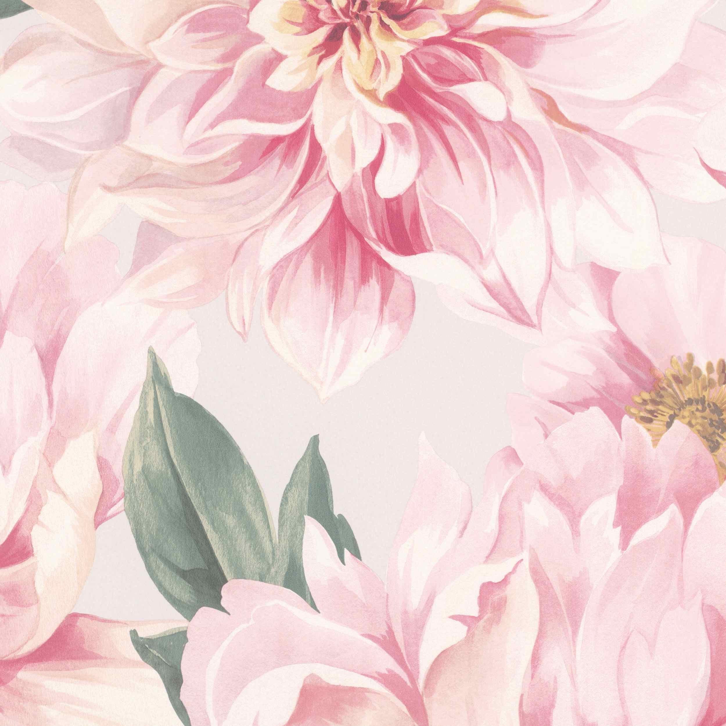 Rasch Papiertapete Selection 201345 0.53 x 10.05 m Blumen Floral Pink