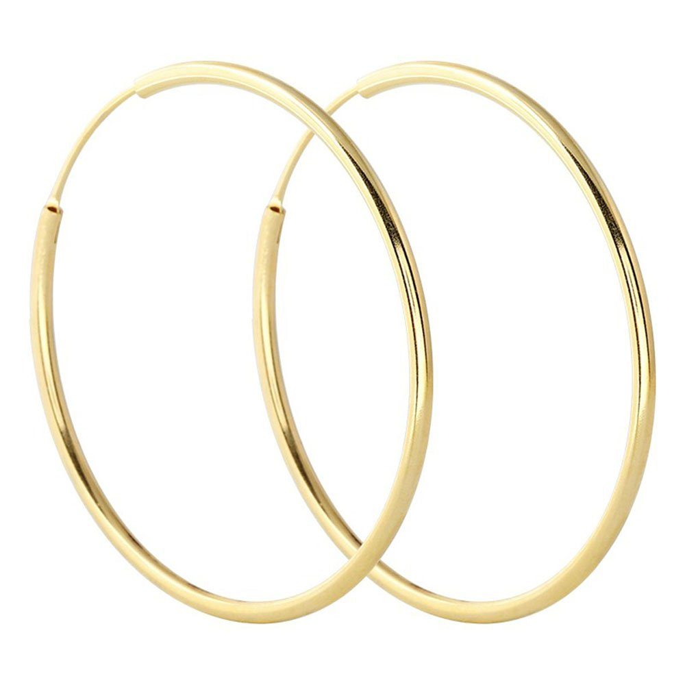 CTGtree Paar Ohrhänger Sterling Silber 14k vergoldet Ohrringe Großer Reifen Ohrringe (1-tlg)