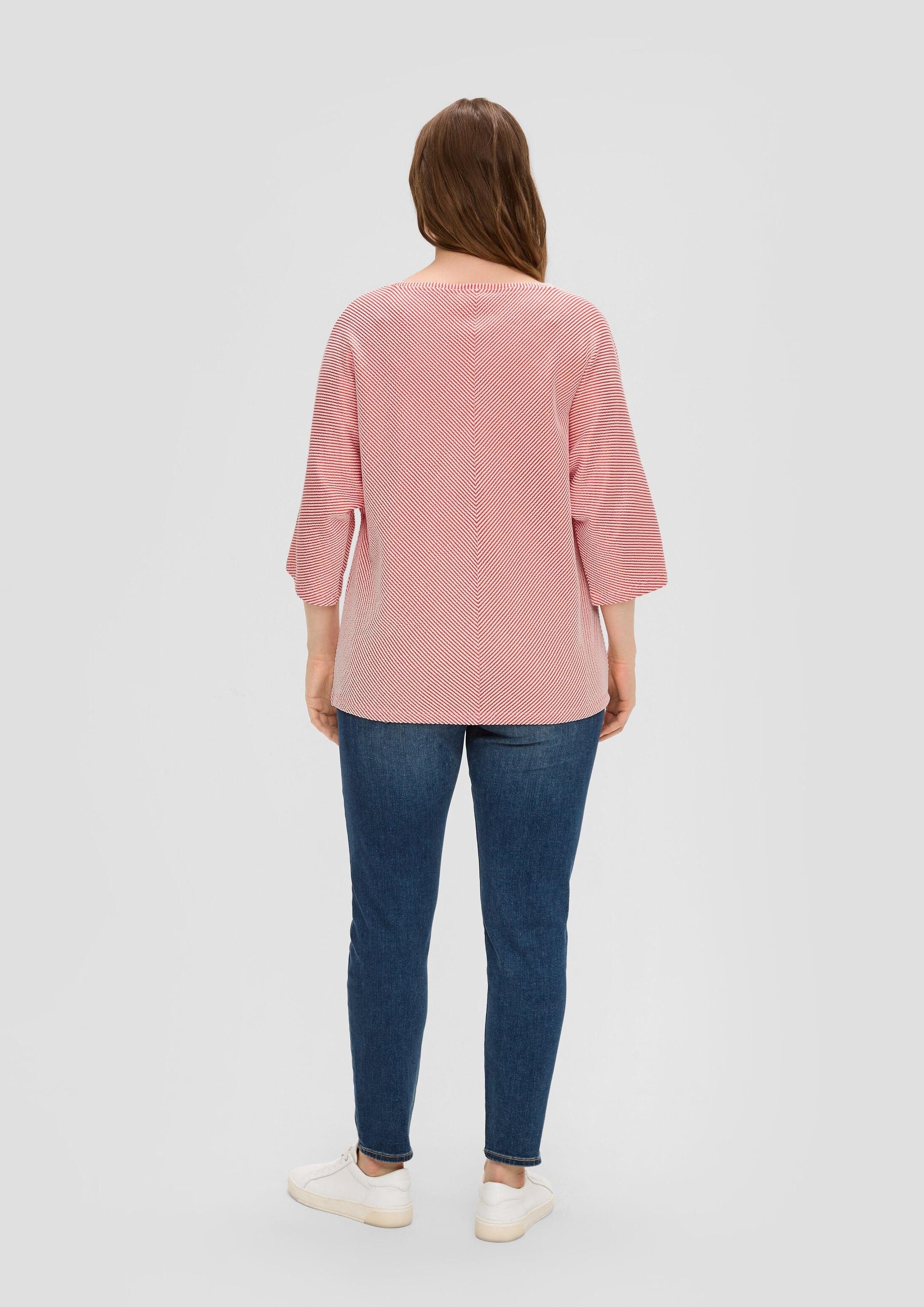 s.Oliver 3/4-Arm-Shirt T-Shirt Shirt mit Streifenstruktur