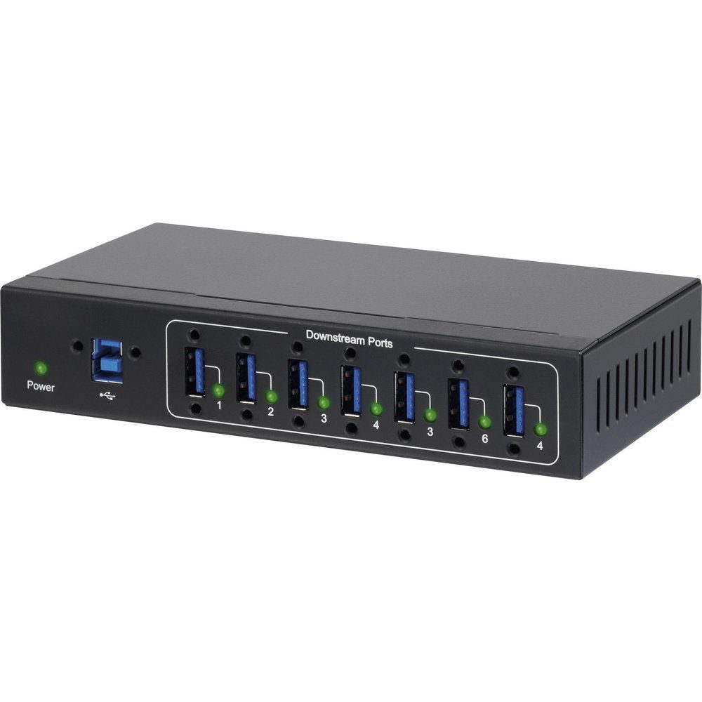 USB-Verteiler Renkforce 7 Port USB 3.2 Gen 1-Hub (USB 3.0) für industrielle Anwendu