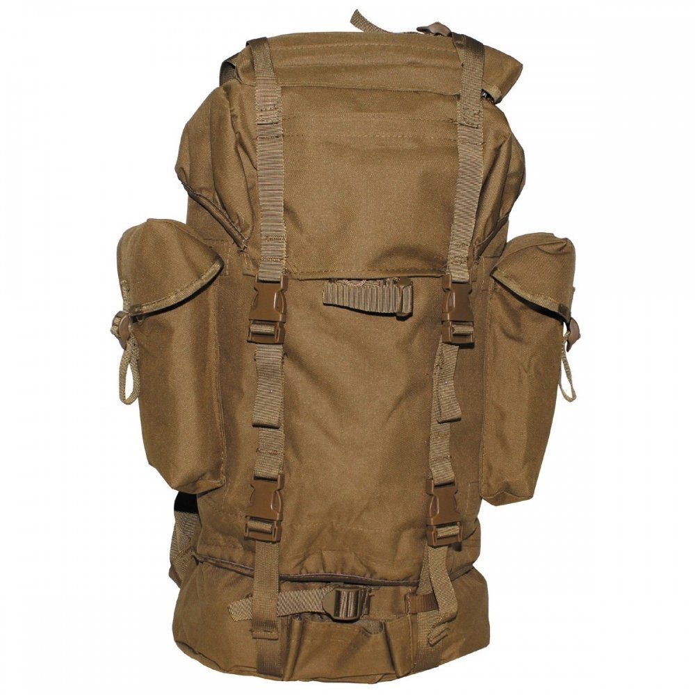 Mod. innen coyote MFH Wanderrucksack Kampfrucksack, BW tan, Alu-Aussteifung groß, (Packung),