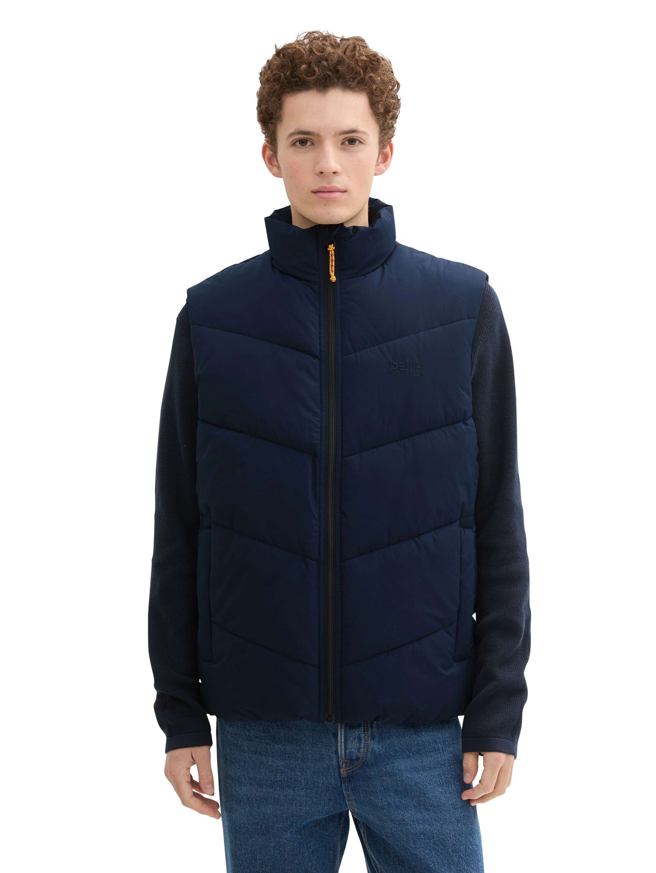 TOM TAILOR Denim Steppweste mit Stehkragen günstig online kaufen