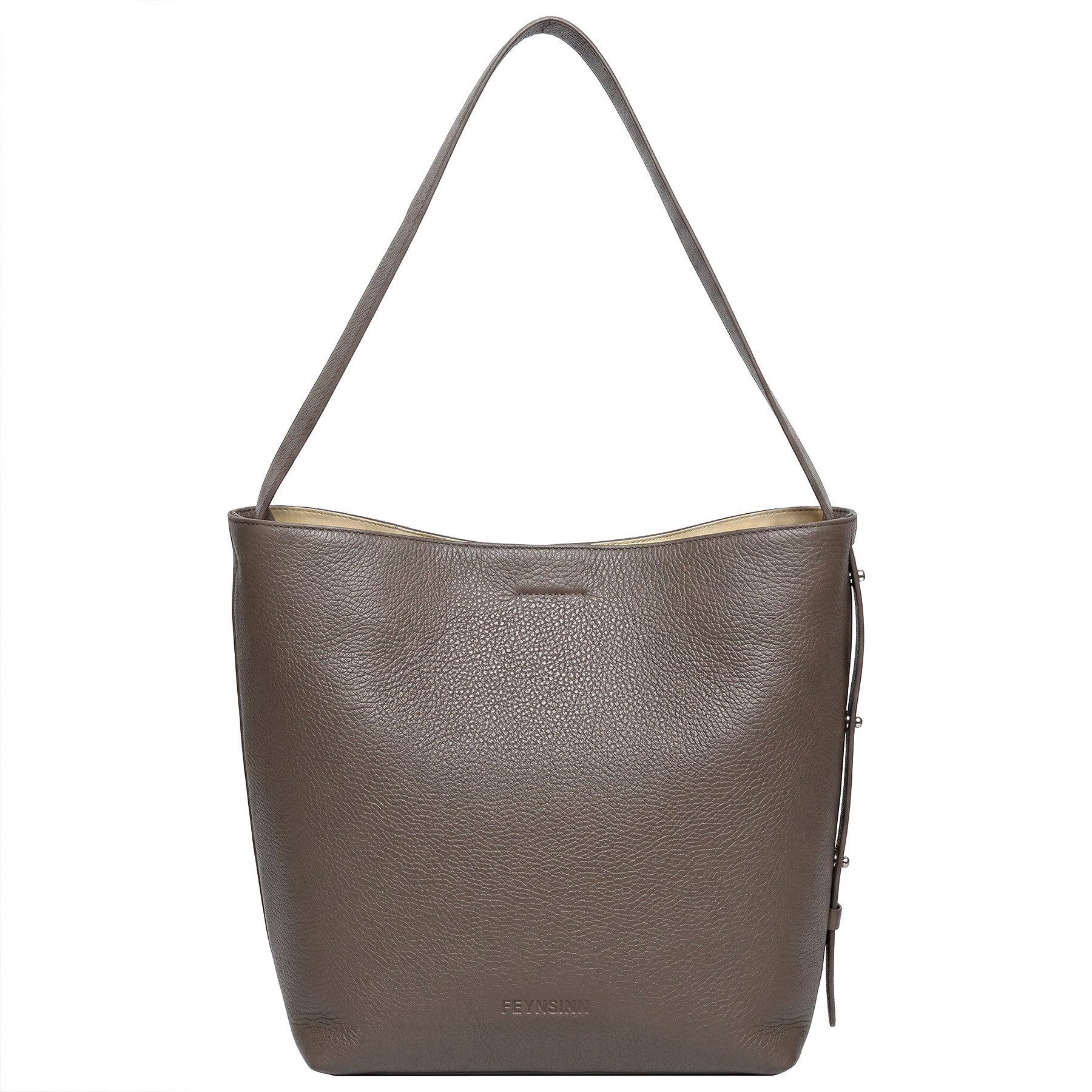 FEYNSINN Umhängetasche echt Leder Hobo Beutel Schultertasche groß schwarz, Schultertasche Echtleder für Damen, Beuteltasche schwarz